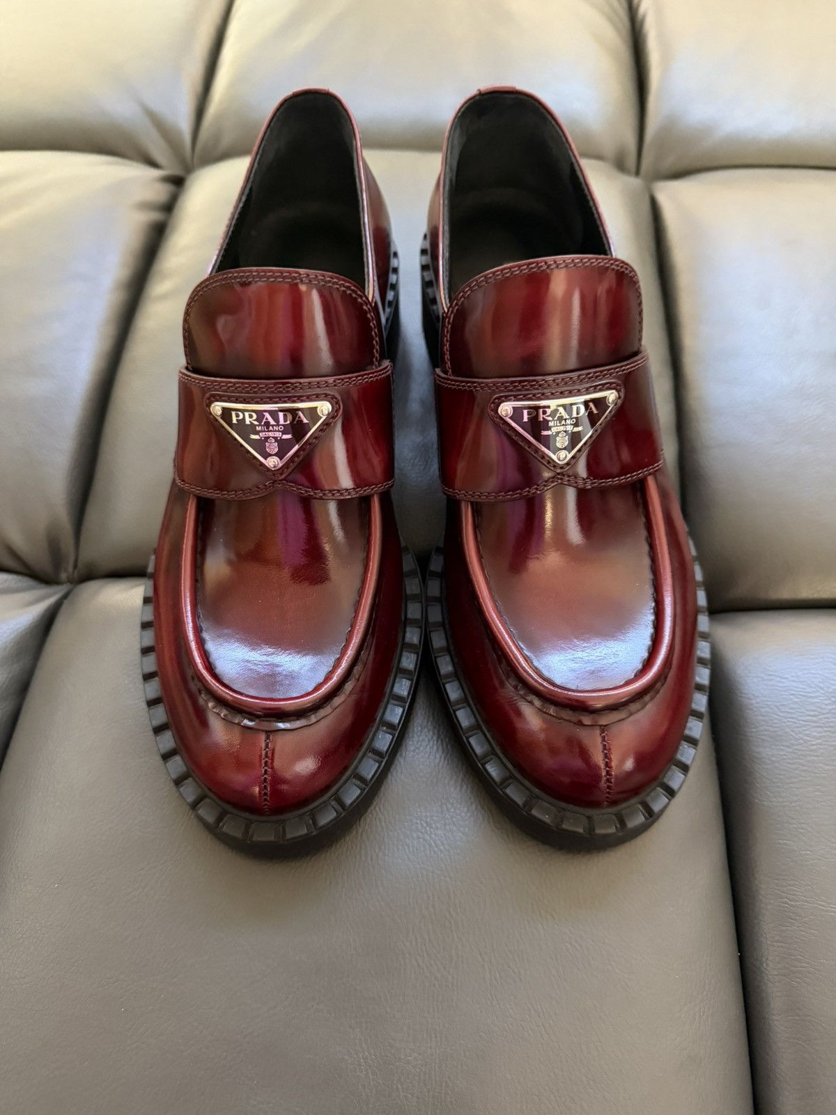 Prada Cherry Loafers