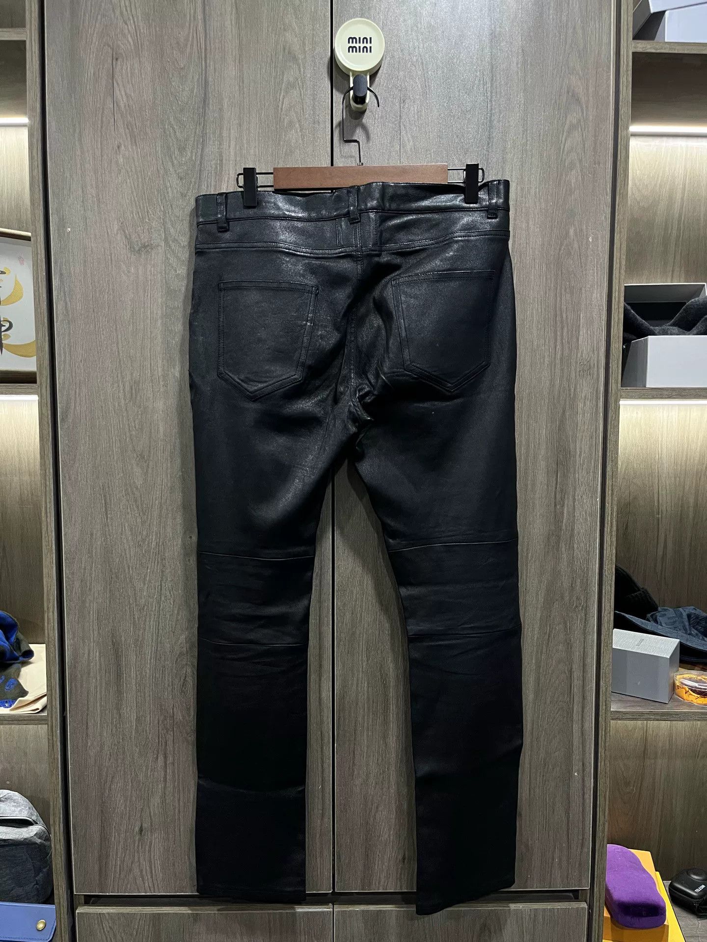 Saint Laurent Paris Saint Laurent Distressed Leather Pants Size US 34 / EU 50 - 6 Thumbnail