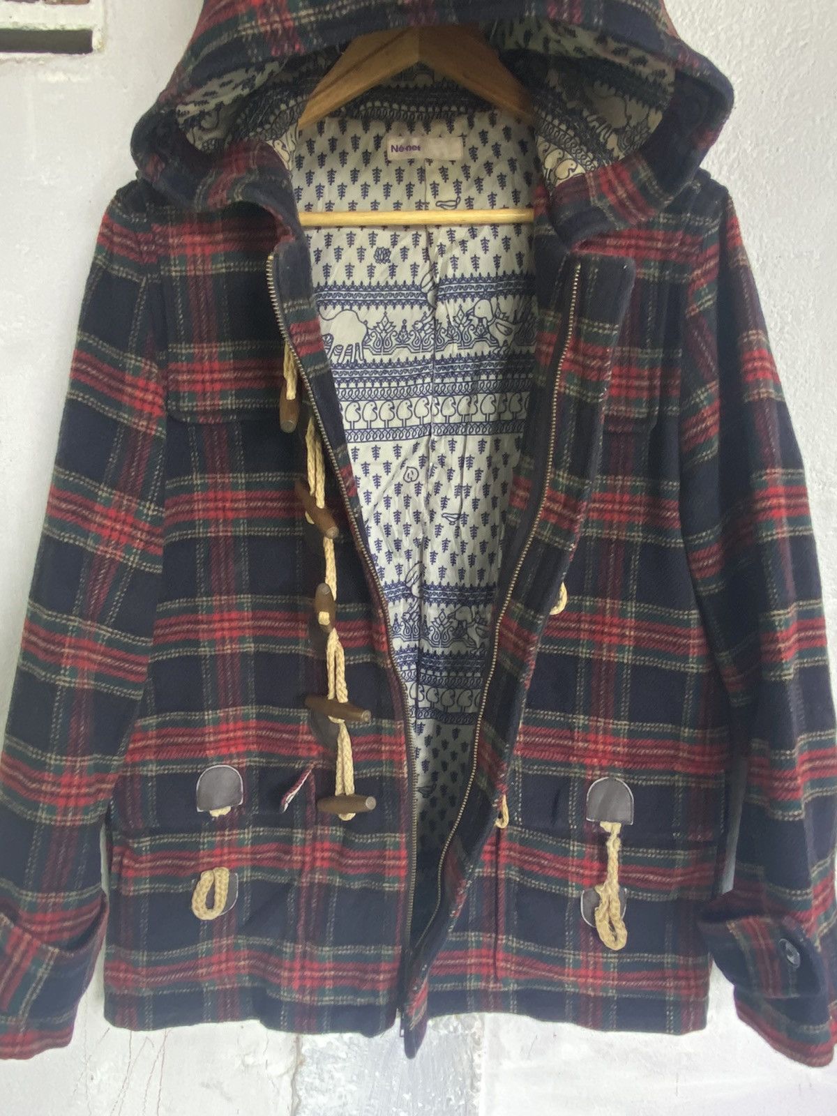 Issey Miyake × Japanese Brand × Vintage Vintage Ne-net by Issey Miyake Wool Hoodie Duffle Jacket Size M / US 6-8 / IT 42-44 - 6 Thumbnail