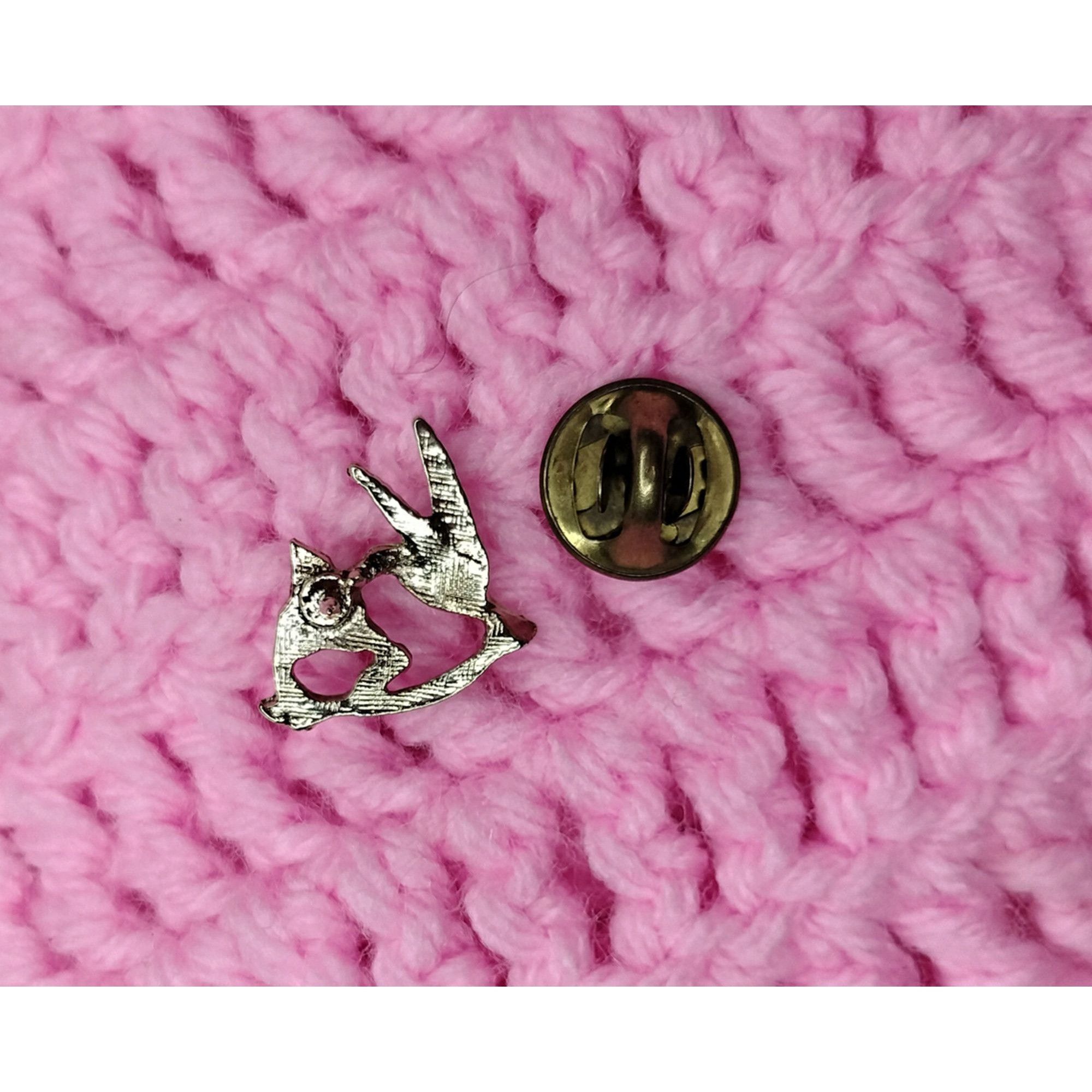 Vintage Ballou Regd Vintage Hummingbird Flower Lapel Pin Brooch Bird Size ONE SIZE - 5 Thumbnail