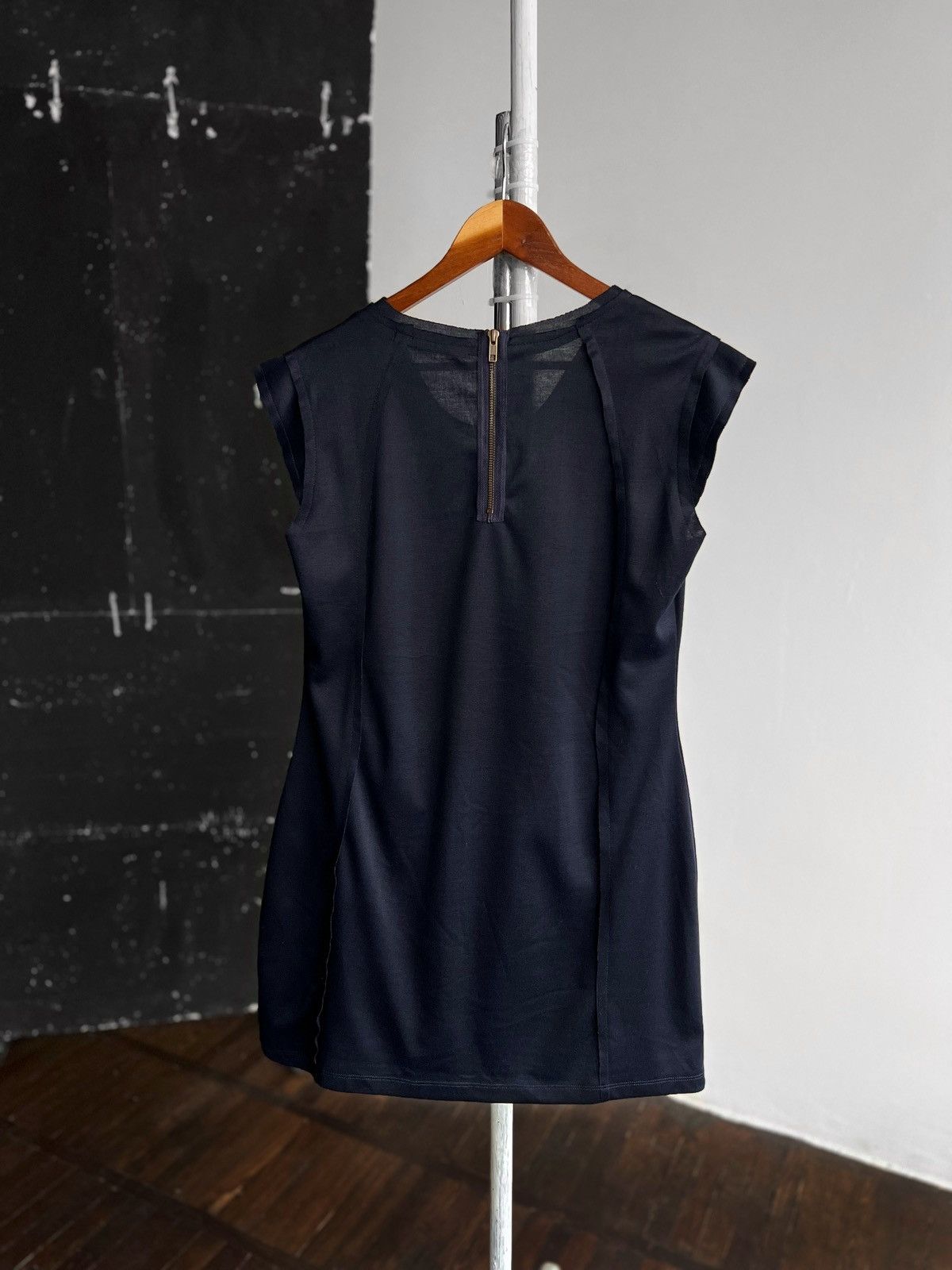 Designer × Desigual Desigual Womens Graphic Sheath Dress Navy Blue Zipper Size XL / US 12-14 / IT 48-50 - 3 Thumbnail