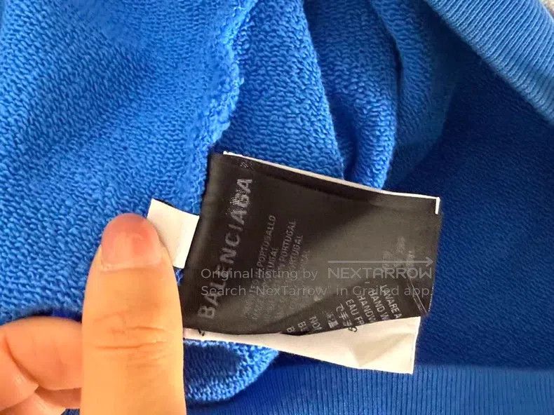 Balenciaga Balenciaga Blue Hooded Sweatshirt Size US S / EU 44-46 / 1 - 5 Thumbnail