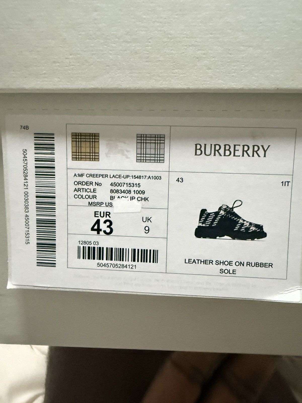 Burberry Men burberry buckw Size US 10 / EU 43 - 1 Thumbnail