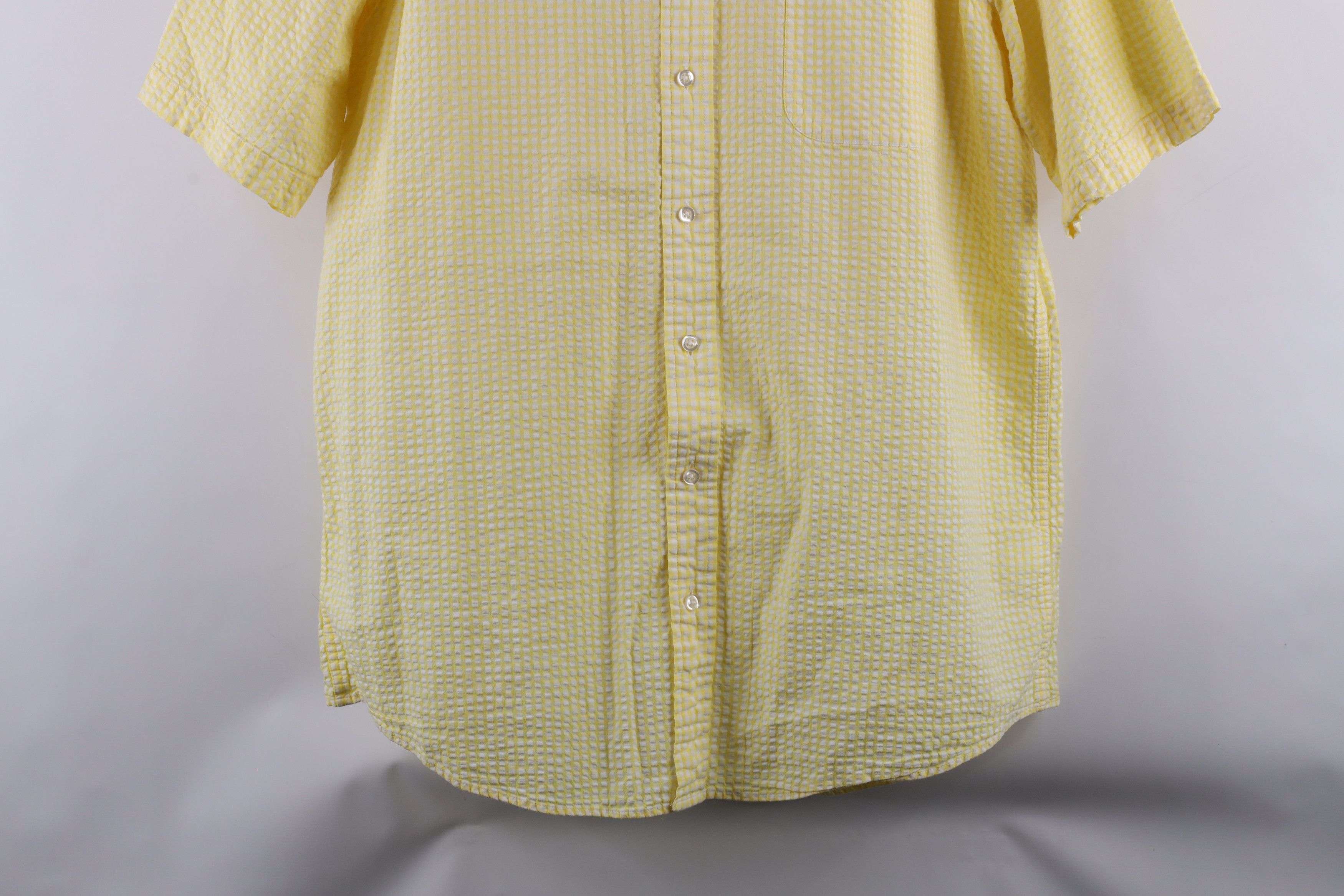 Lands' End × Vintage Vintage Lands End Seer Sucker Short Sleeve Button Down Shirt Size US L / EU 52-54 / 3 - 3 Thumbnail