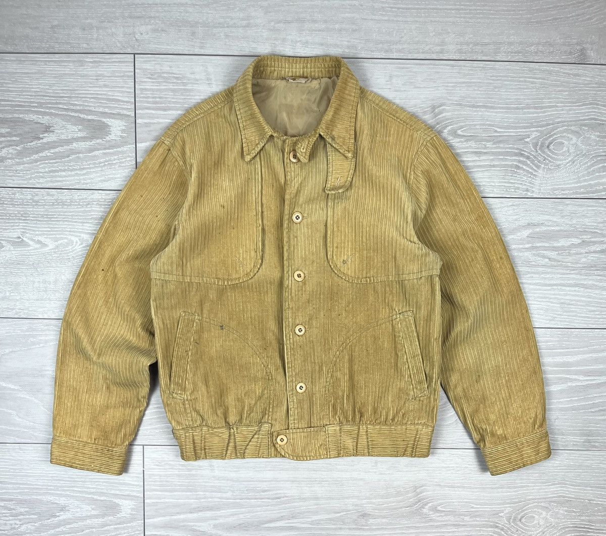 Vintage Brittania Vintage 70s Rare Corduroy Work Jacket Size US M / EU 48-50 / 2 - 1 Thumbnail