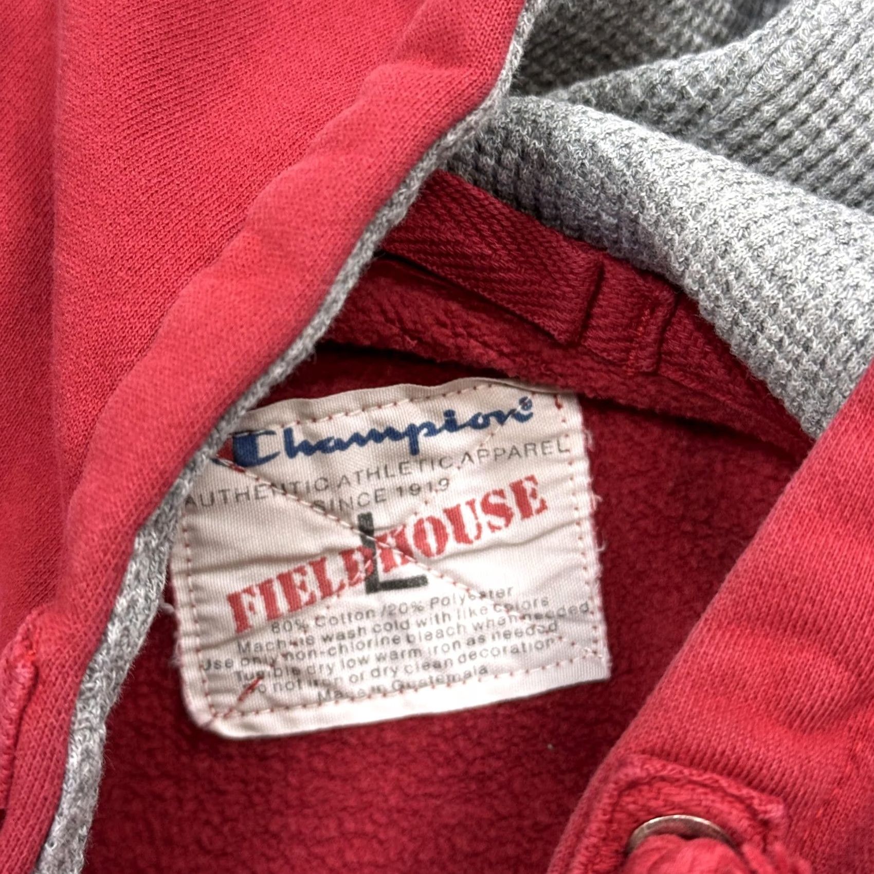Champion Champion Hoodie Mens Large Red Full Zip Sweatshirt Jacket Size US L / EU 52-54 / 3 - 4 Thumbnail