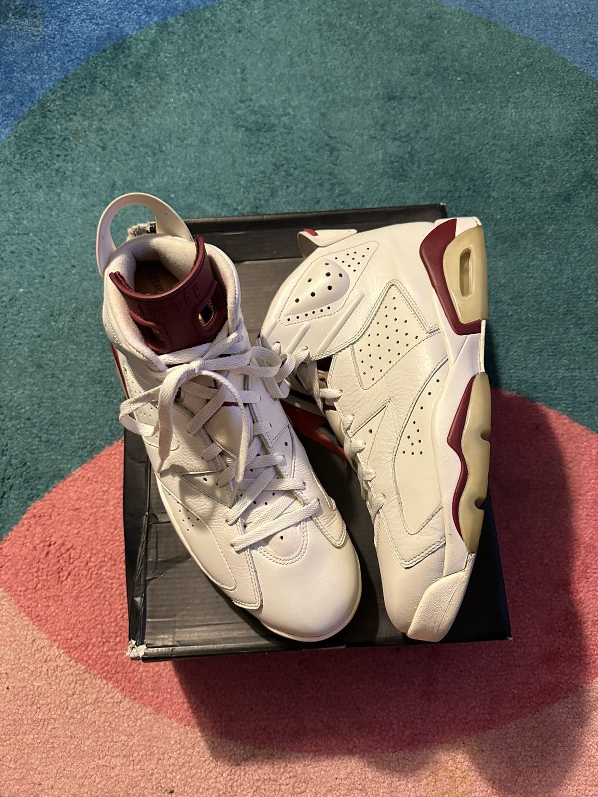 Jordan Brand Air Jordan 6 Retro Maroon 2015 Size US 11.5 / EU 44-45 - 14 Thumbnail