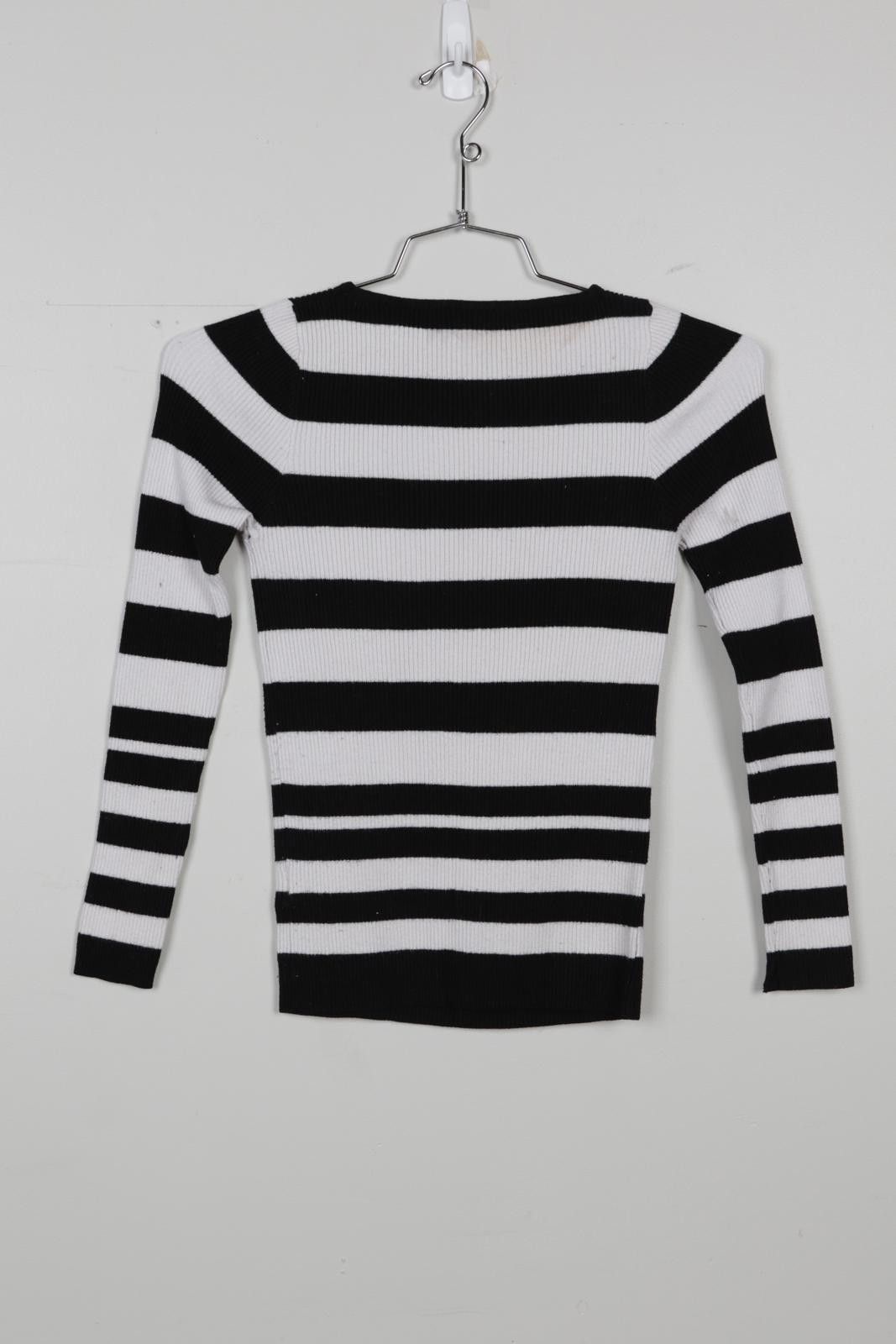 Vintage 00's Ribbed Striped Sweater Size S / US 4 / IT 40 - 2 Thumbnail