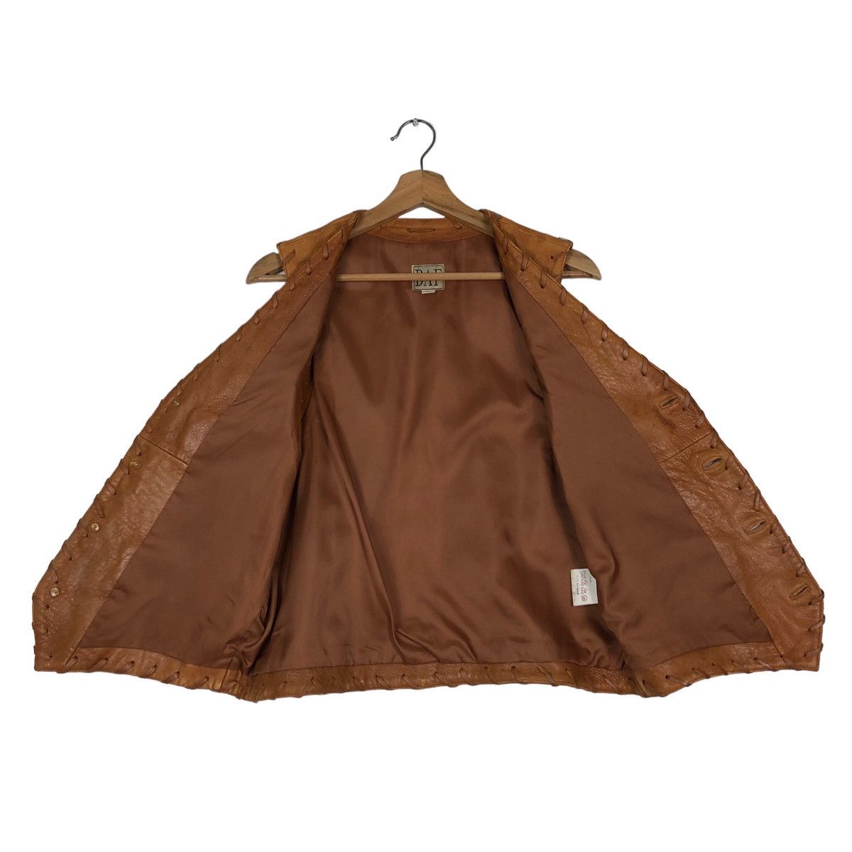 Genuine Leather 🔥Vintage Leather Biker Vest Jacket Daf Japan Issey Miyake Size US L / EU 52-54 / 3 - 13 Thumbnail