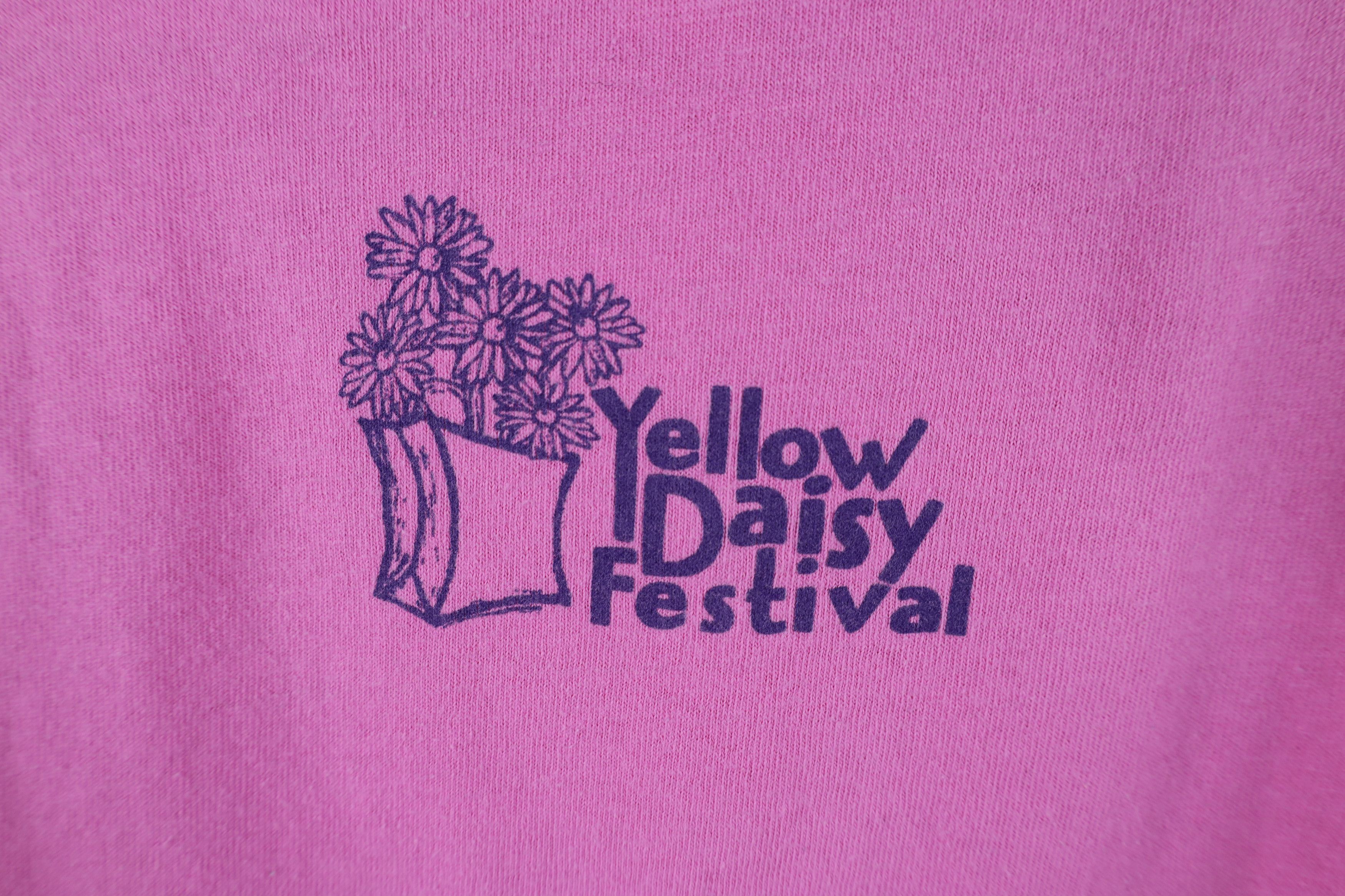 Vintage Vintage Y2K Yellow Daisy Festival Flower T-Shirt Pink Size XXL / US 16-18 / IT 52-54 - 10 Thumbnail