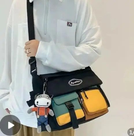 Vintage Waterproof Nylon Messenger Bag Size ONE SIZE - 2 Thumbnail