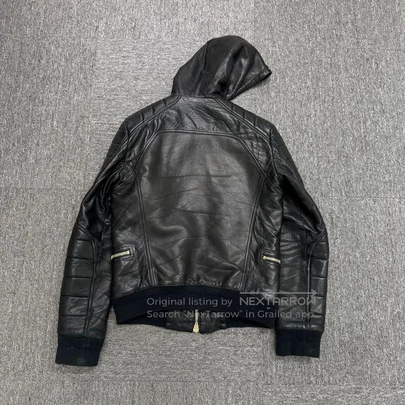 Balmain Balmain Leather Jacket with Hooded Design. Size US S / EU 44-46 / 1 - 2 Thumbnail