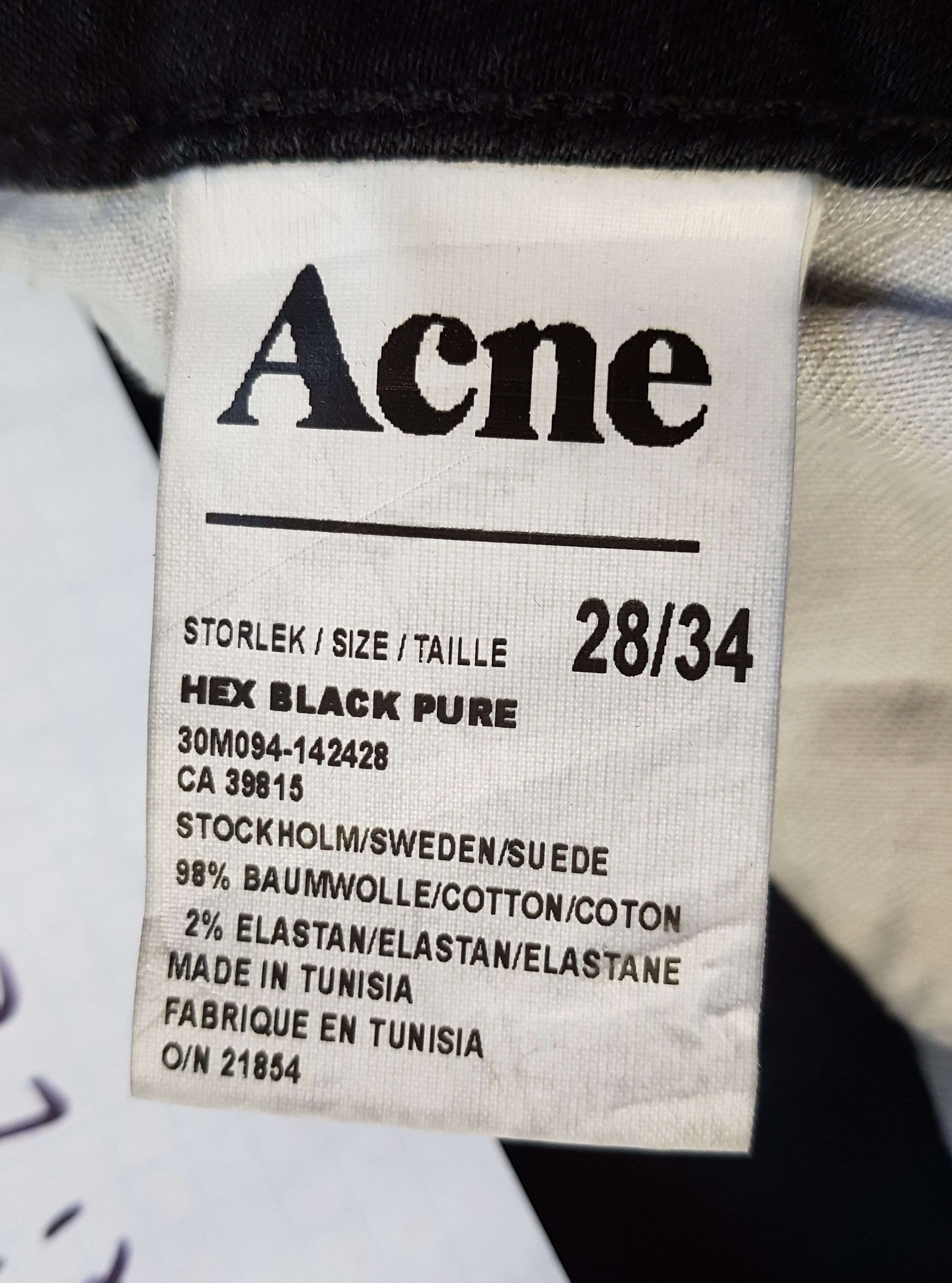 Acne Studios Acne Jeans vintage Hex Black Pure womens denim Size 28" / US 6 / IT 42 - 10 Thumbnail