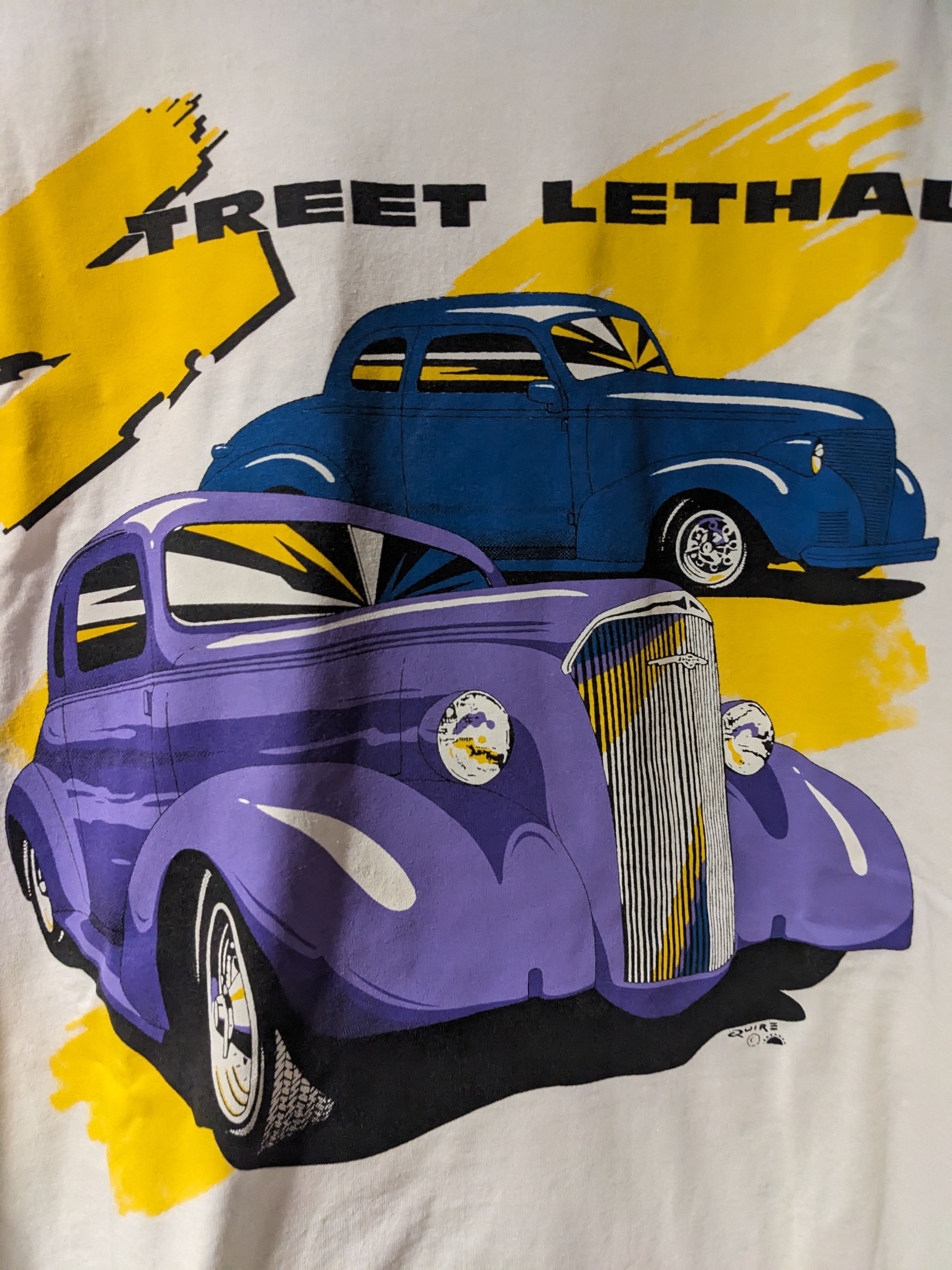 NASCAR × Vintage Vintage 90s Street Lethal Hot Rod Racing Speedway T-Shirt Size US XXL / EU 58 / 5 - 2 Thumbnail