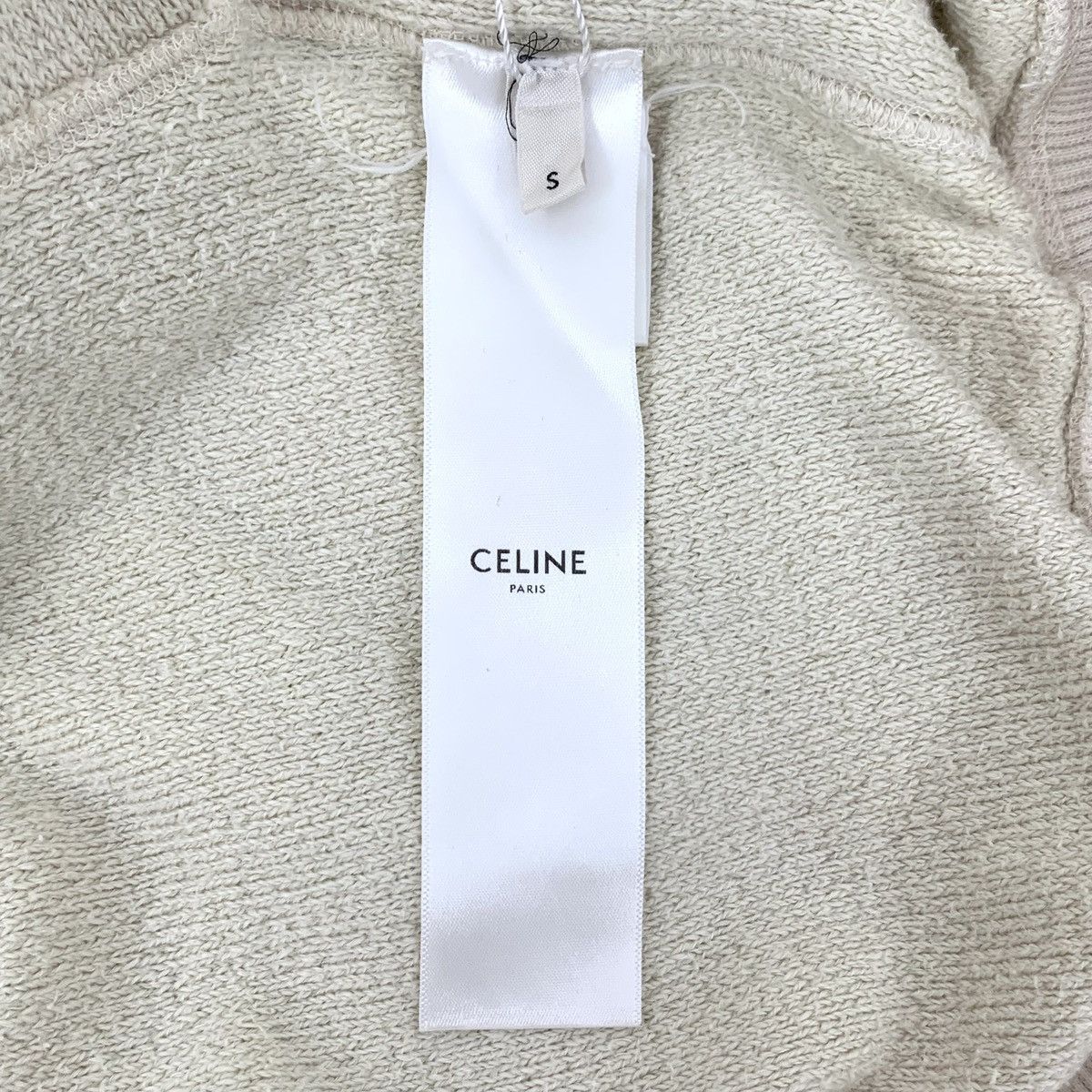 Celine Celine Beige Logo Embroidered Long Sleeve Knit Top K26WX Size S / US 4 / IT 40 - 8 Thumbnail