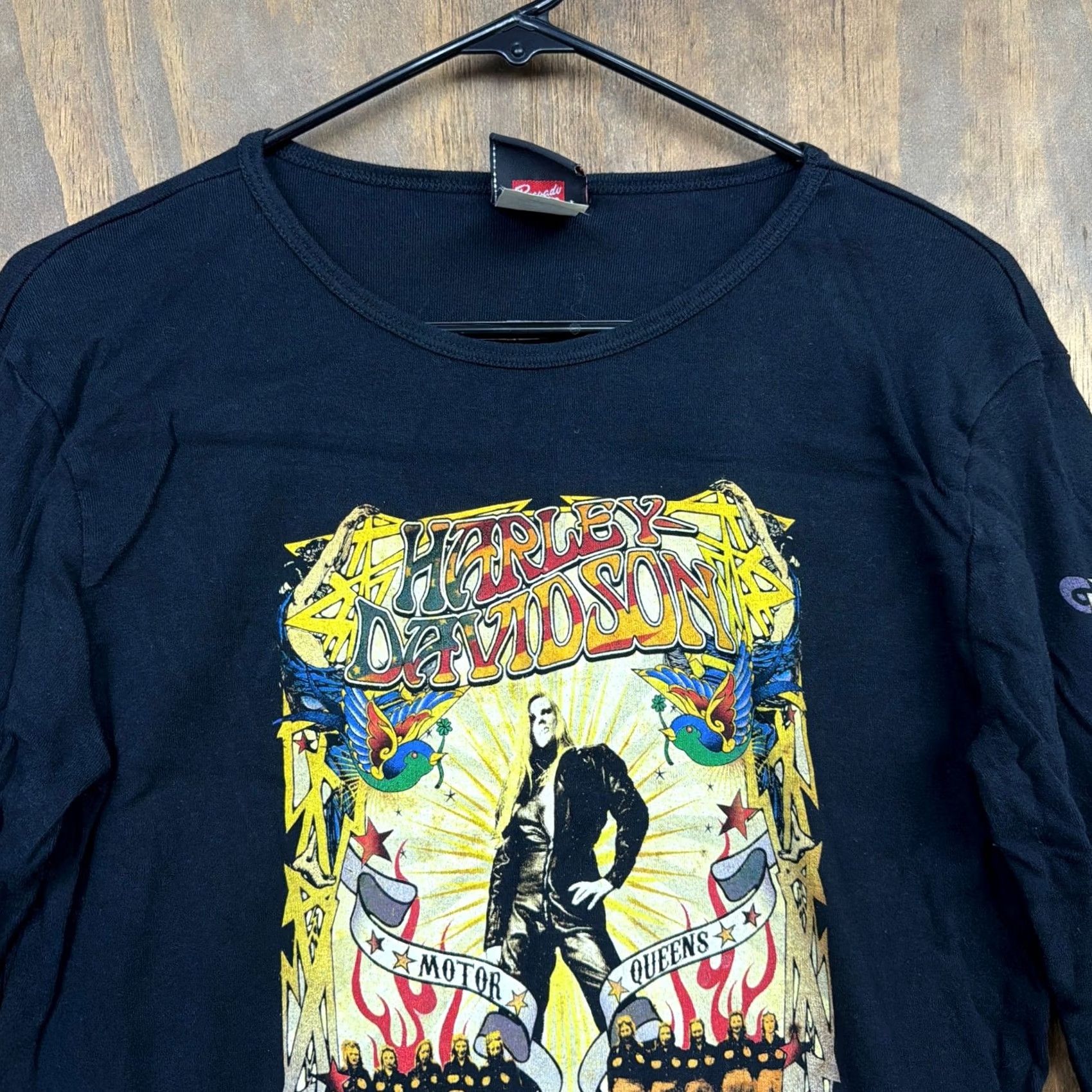 Harley Davidson Harley Davidson Tee Womens L Black Queens Band Long Sleeve Crew Neck Size L / US 10 / IT 46 - 3 Thumbnail