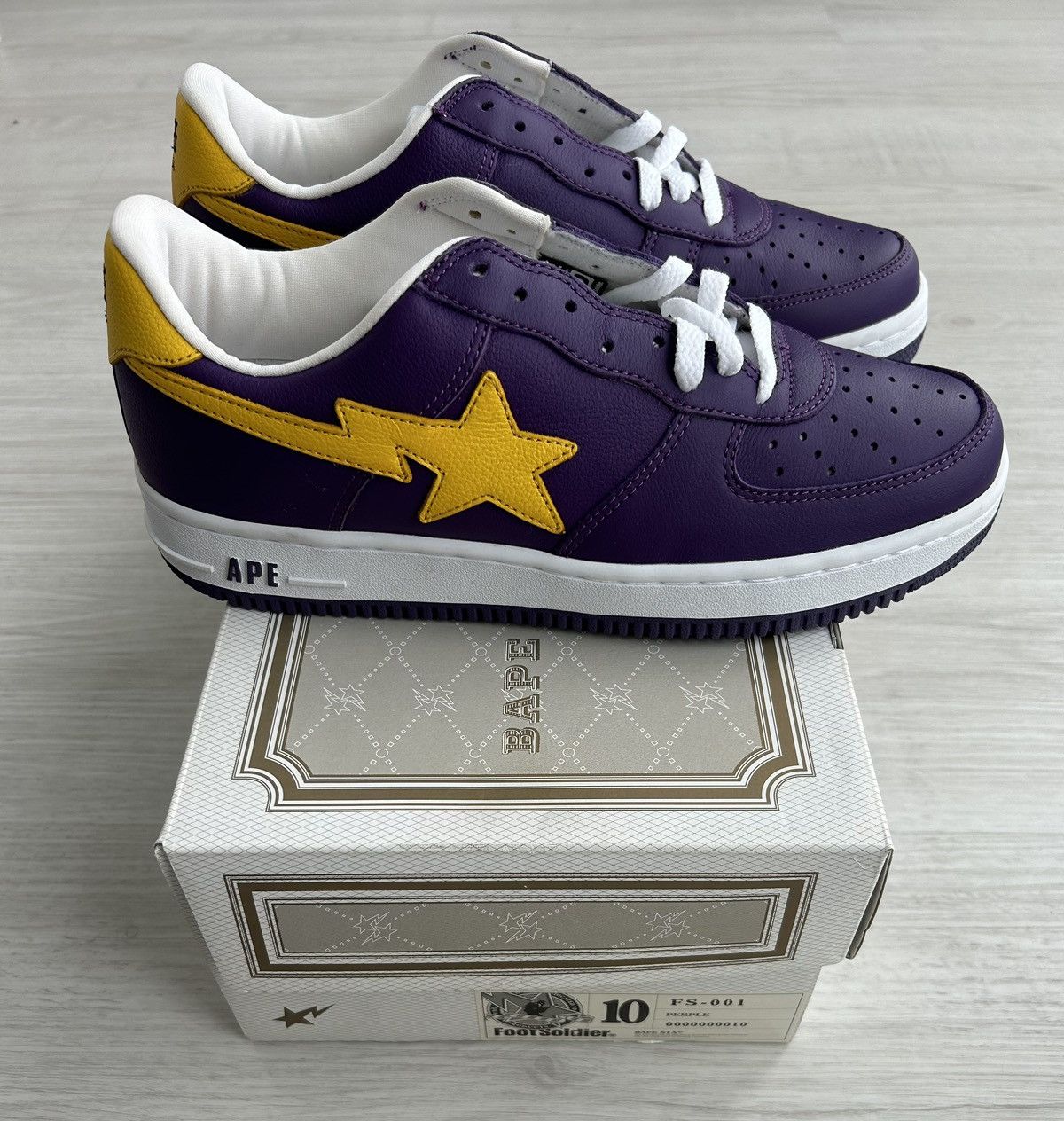 Bape VERY RARE OG 2001 A BATHING APE PURPLE BAPESTA Size US 10 / EU 43 - 5 Thumbnail
