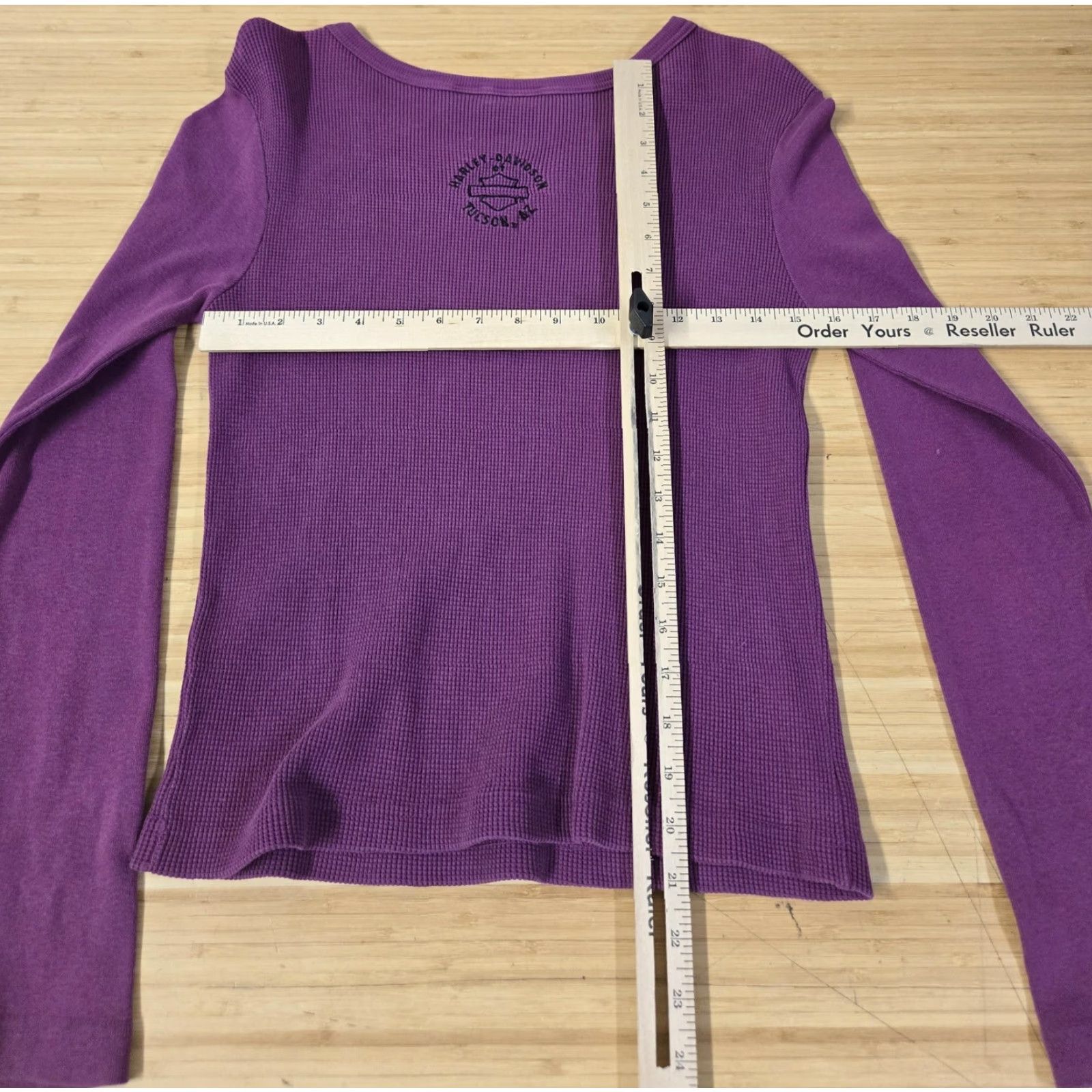 Harley Davidson VINTAGE Harley-Davidson Shirt Womens Small Purple Long Sleeve Eagle Thermal Made USA Tucson Size S / US 4 / IT 40 - 6 Thumbnail