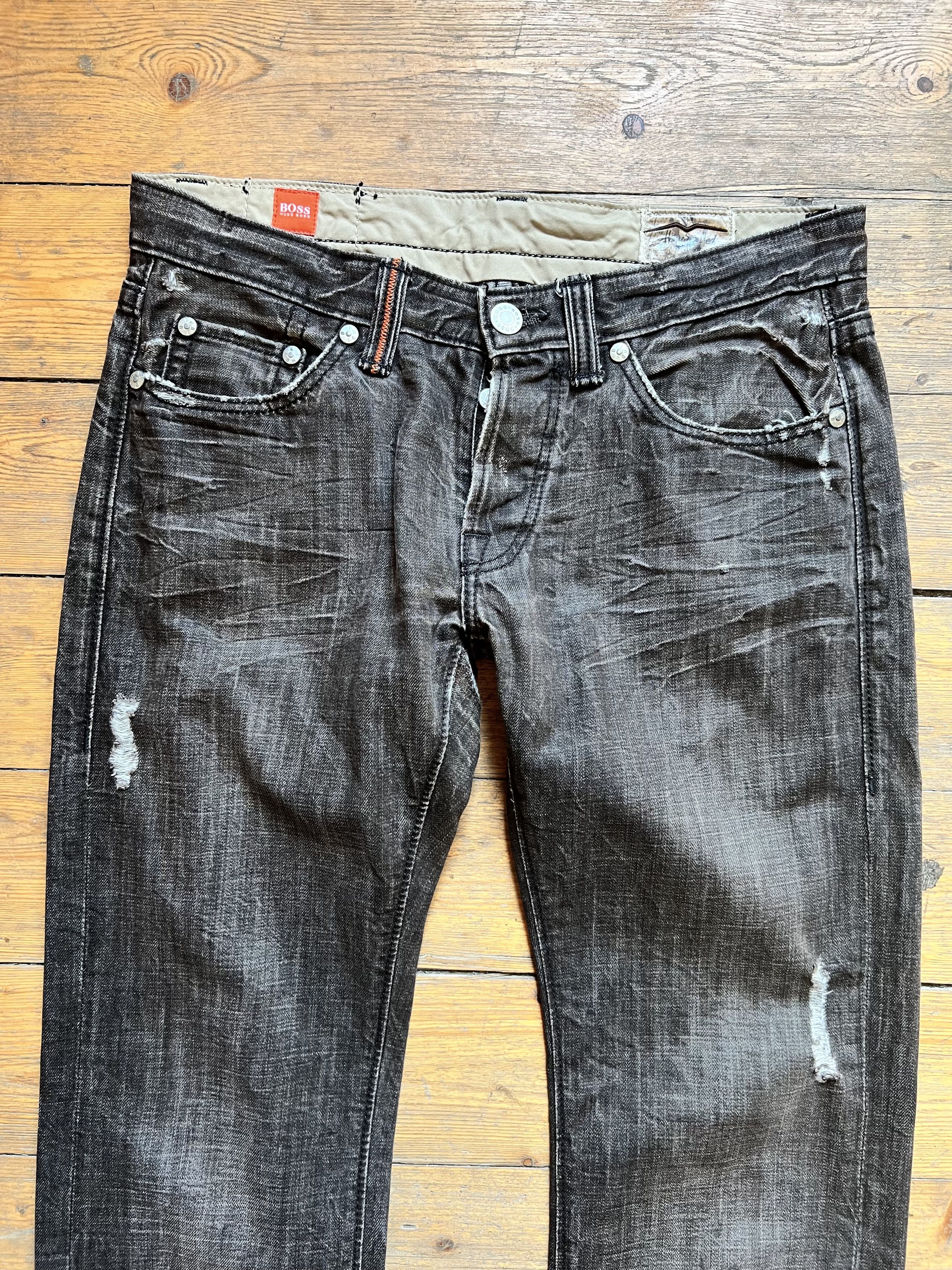 Hugo Boss Hugo Orange Line Distressed Repaired Jeans Pants Size US 34 / EU 50 - 6 Thumbnail