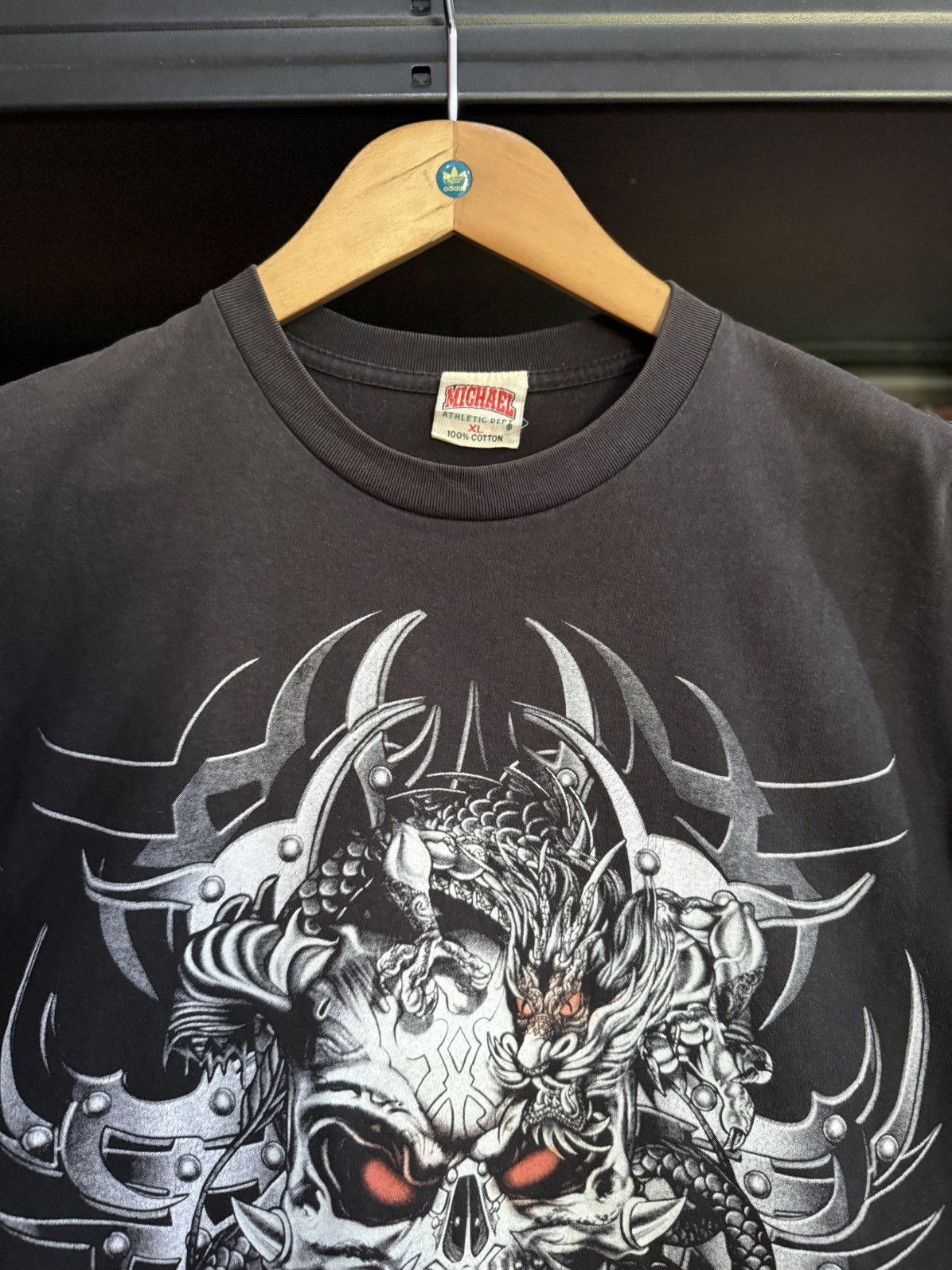Vintage Thrashed Vintage 90s Graphics Skulls Dragon Backhit Faded T Size US XL / EU 56 / 4 - 5 Thumbnail