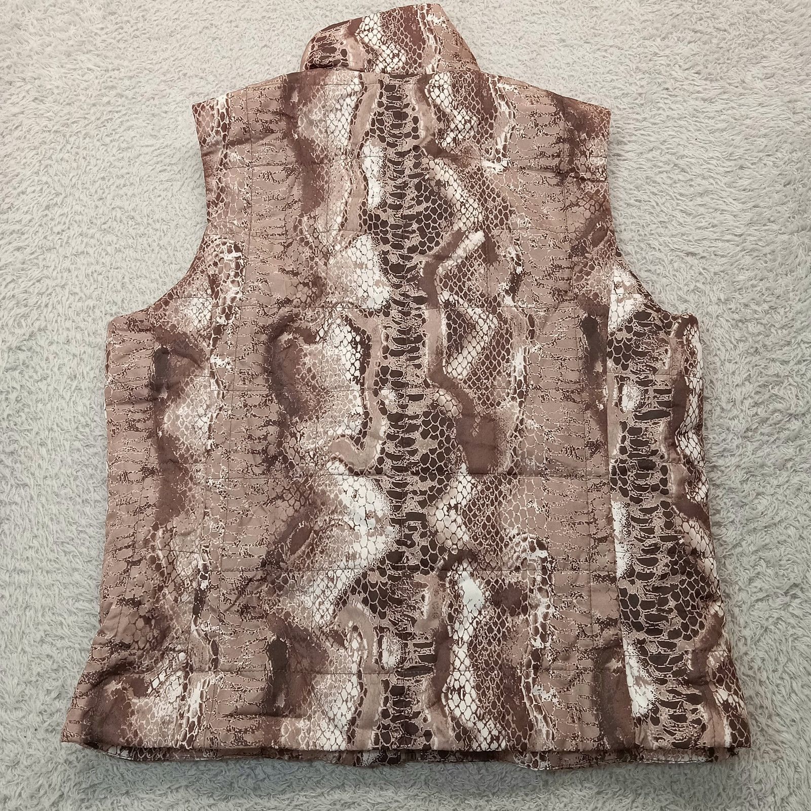 & Other Stories Mountain Lake Puffer Vest M Women's Brown Animal Print Size M / US 6-8 / IT 42-44 - 3 Thumbnail