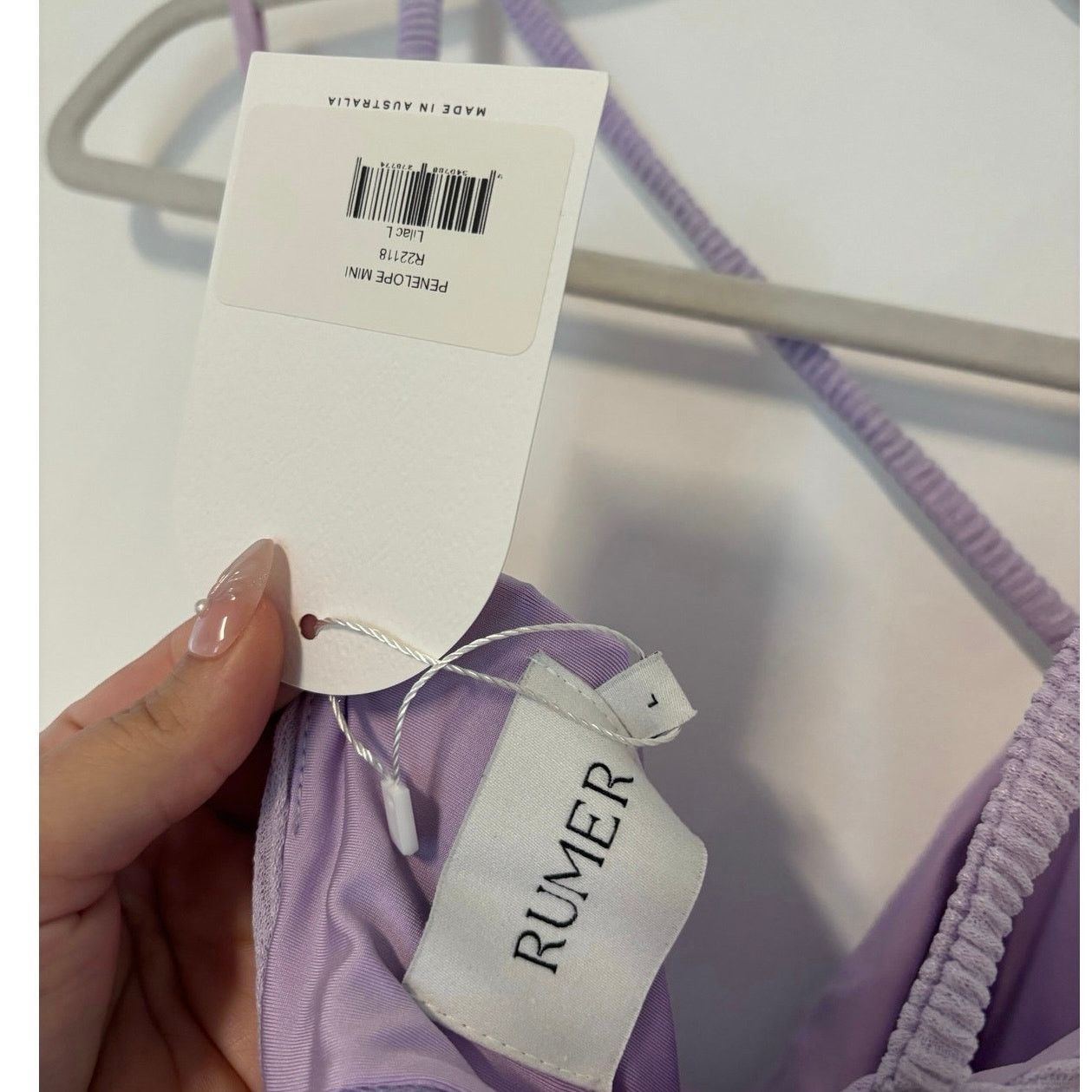 REVOLVE NWT RUMER Penelope Rib Body-con Minidress Lilac Size Large Size L / US 10 / IT 46 - 8 Thumbnail