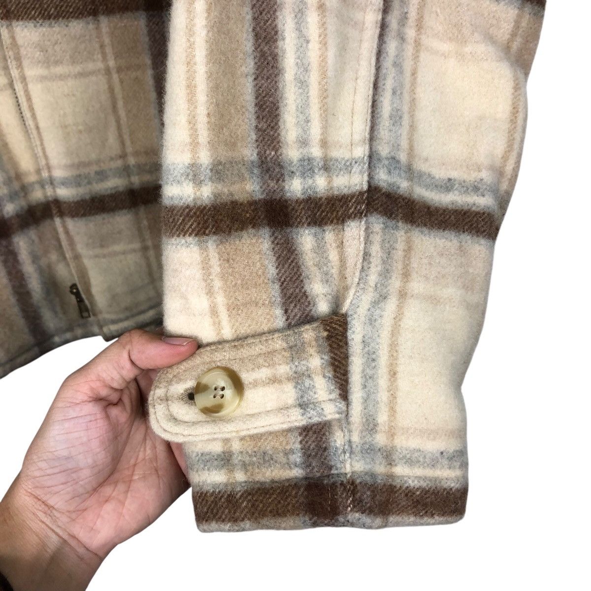 Japanese Brand 📌Vintage Chore Zipper Jacket Buckle Bourbon House Tartan Size US M / EU 48-50 / 2 - 16 Thumbnail