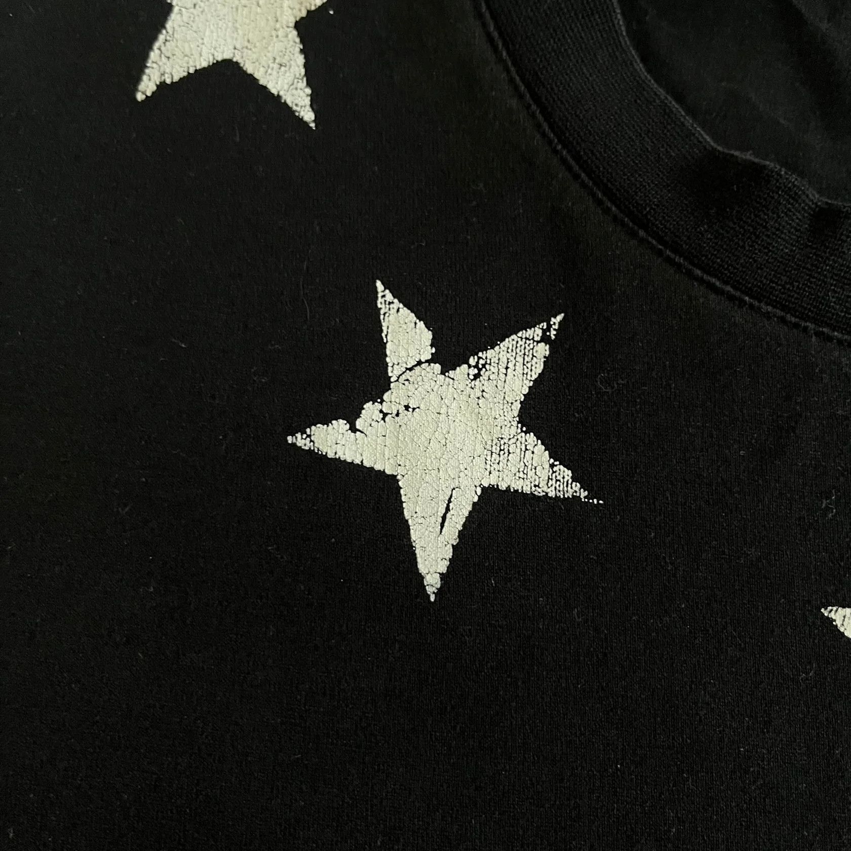 Givenchy Givenchy Distressed Stars Black Tee Size US XL / EU 56 / 4 - 6 Thumbnail