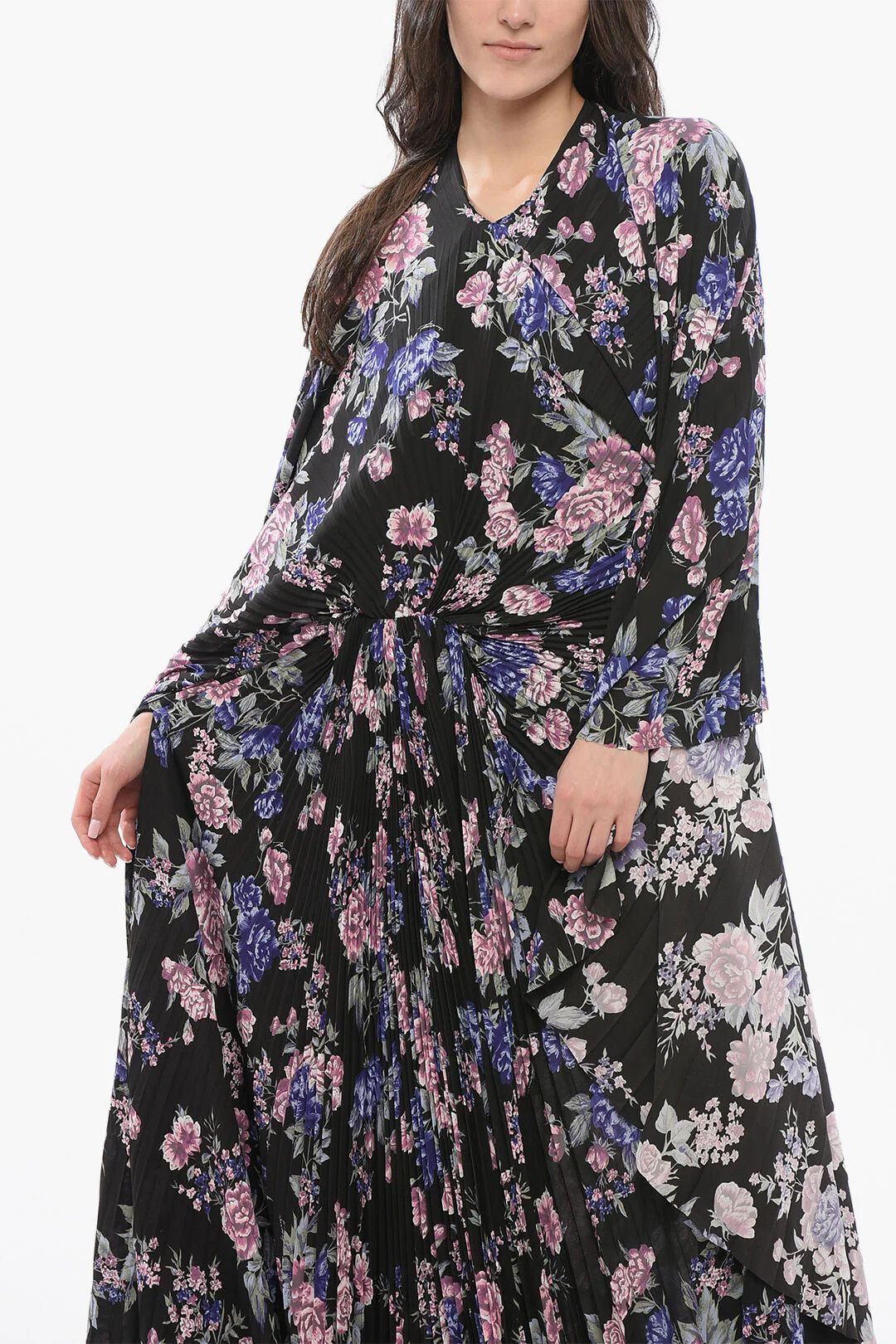 Balenciaga og1mm0326 Maxi Plissé Dress in Multicolor Size M / US 6-8 / IT 42-44 - 4 Thumbnail