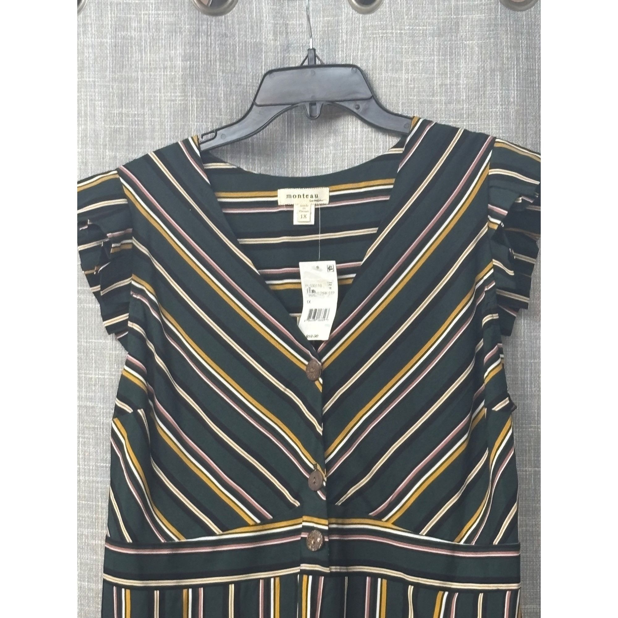 Other Monteau Plus Size Ruffle-Sleeve Fit & Flare Dress, Hunter G Size ONE SIZE - 4 Thumbnail