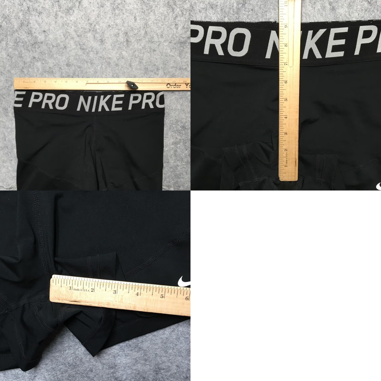 Nike Nike Pro Compression Shorts Womens L Black 3" Dri-FIT Training AO9977-010 Size 36" / US 14 / IT 50 - 8 Thumbnail