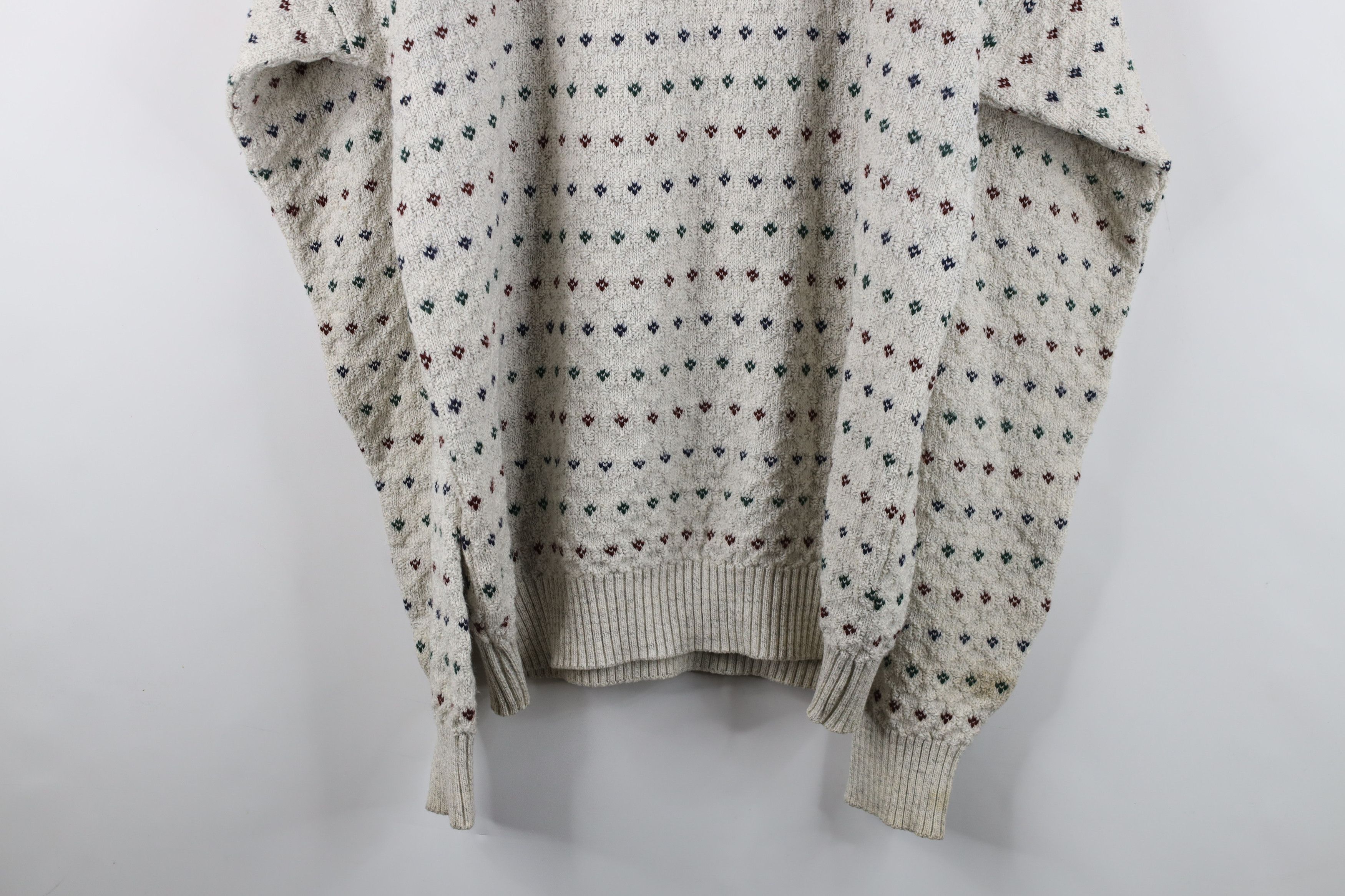 Vintage Vintage 90s Streetwear Rainbow Textured Knit Dad Sweater Size US XL / EU 56 / 4 - 11 Thumbnail