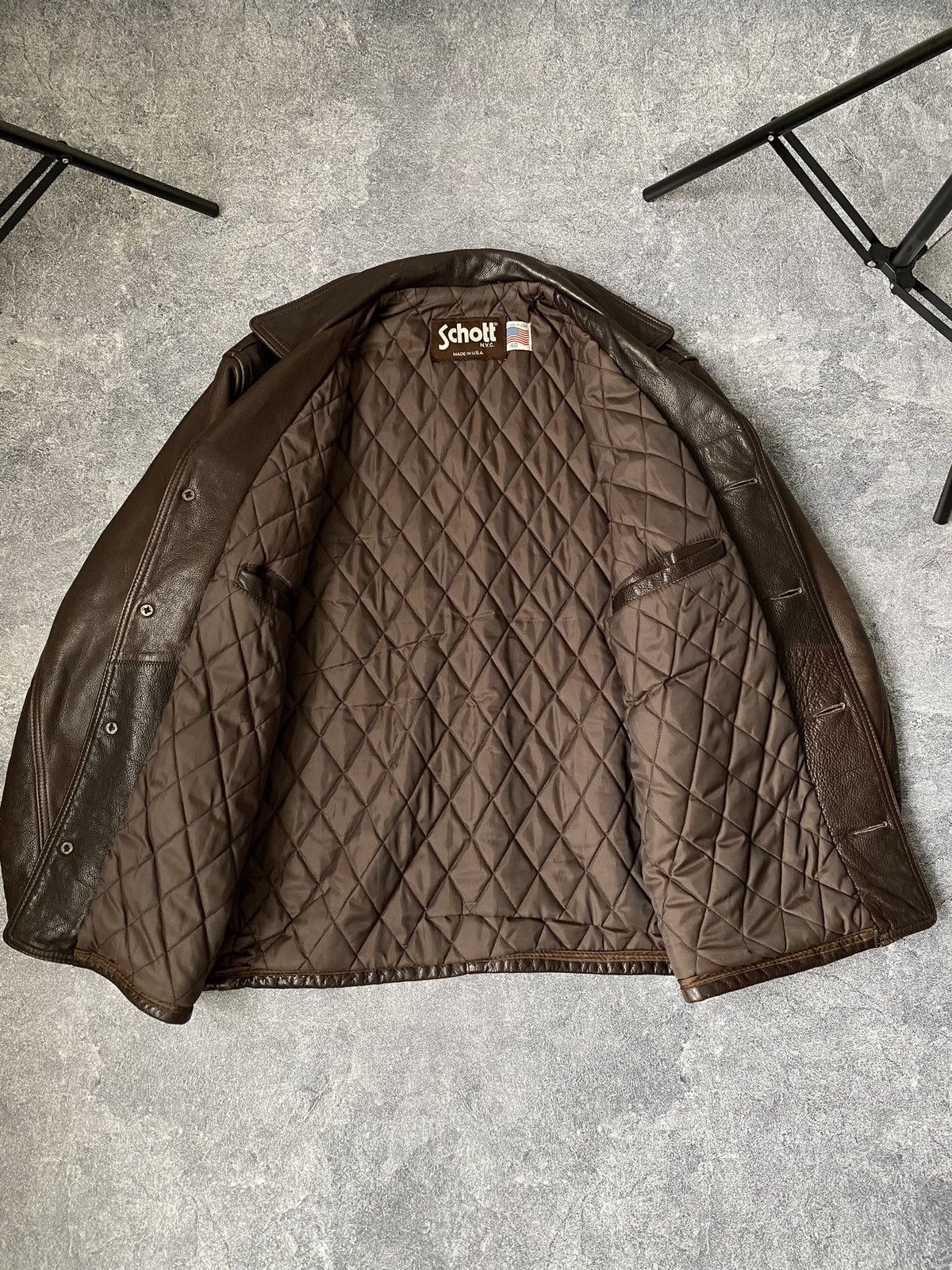 Avirex × Schott Vintage Schott Leather Motorcycle Jacket Size US L / EU 52-54 / 3 - 3 Thumbnail
