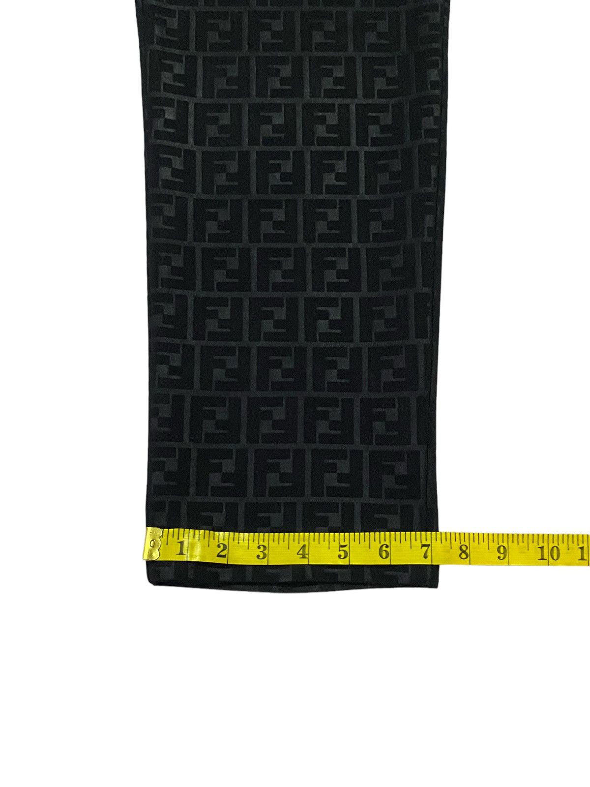 Fendi Vintage Fendi Zucca Monogram Stretch Black Pants Size US 29 - 10 Thumbnail