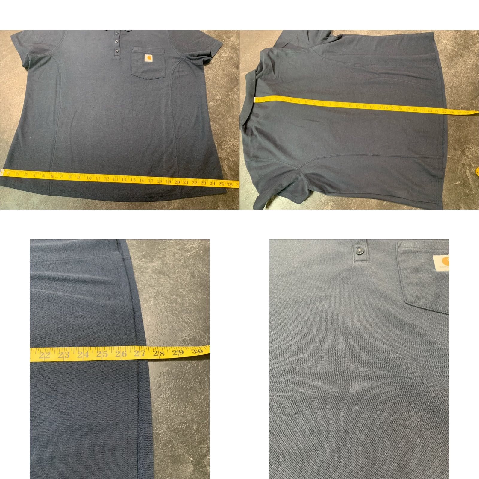 Carhartt Carhartt Women's Polo Shirt Short Sleeve Cotton Casual Top 2XL Navy Blue Summer Size XXL / US 16-18 / IT 52-54 - 8 Thumbnail
