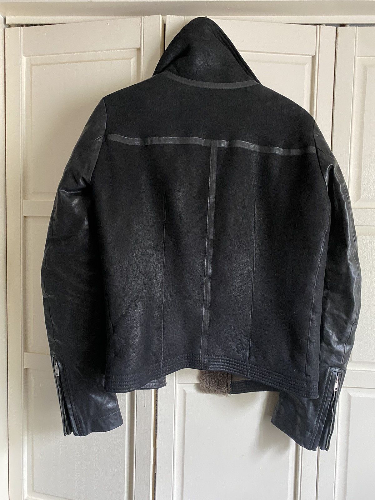 Rick Owens Rick Owens Shearling Geo and leather jacket Size US M / EU 48-50 / 2 - 7 Thumbnail