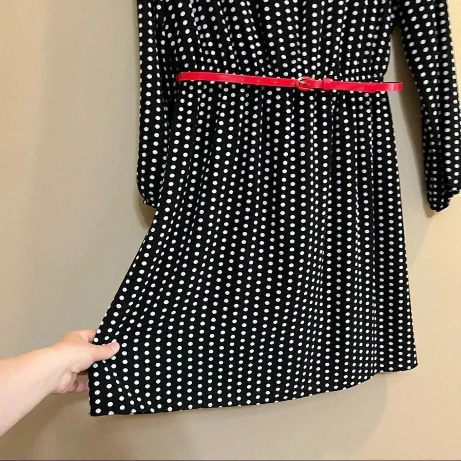 Apt. 9 Apt.9 Women's Fit & Flare V-Neck Polka Dot Dress Sz 8 Size M / US 6-8 / IT 42-44 - 10 Thumbnail