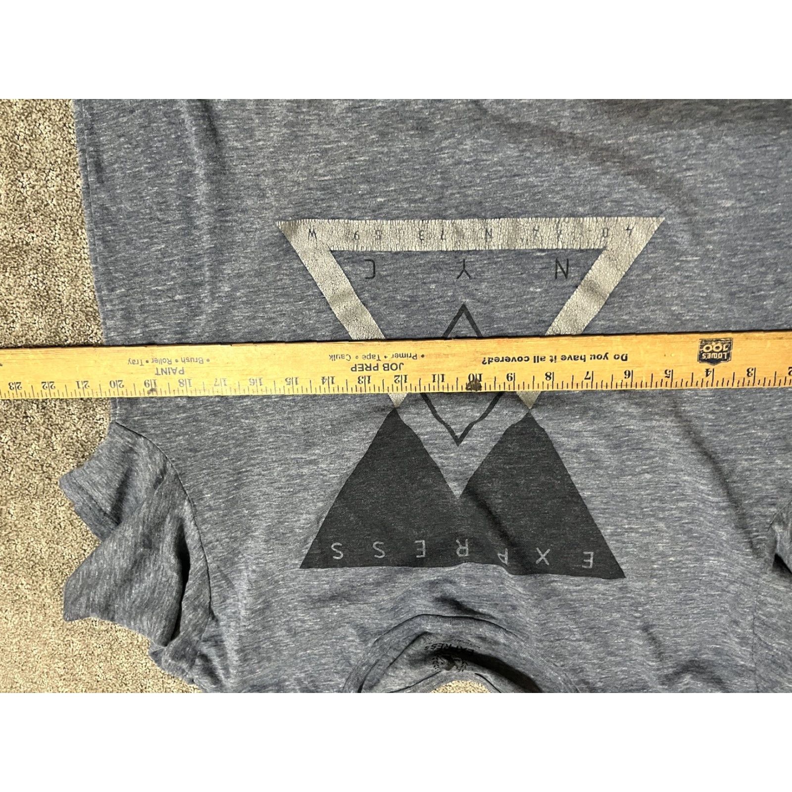 Express EXPRESS Graphic Print T-Shirt Men L Blue Crew Neck Short Sleeve Logo Slim Fit Cotton Shirt Size US L / EU 52-54 / 3 - 4 Thumbnail