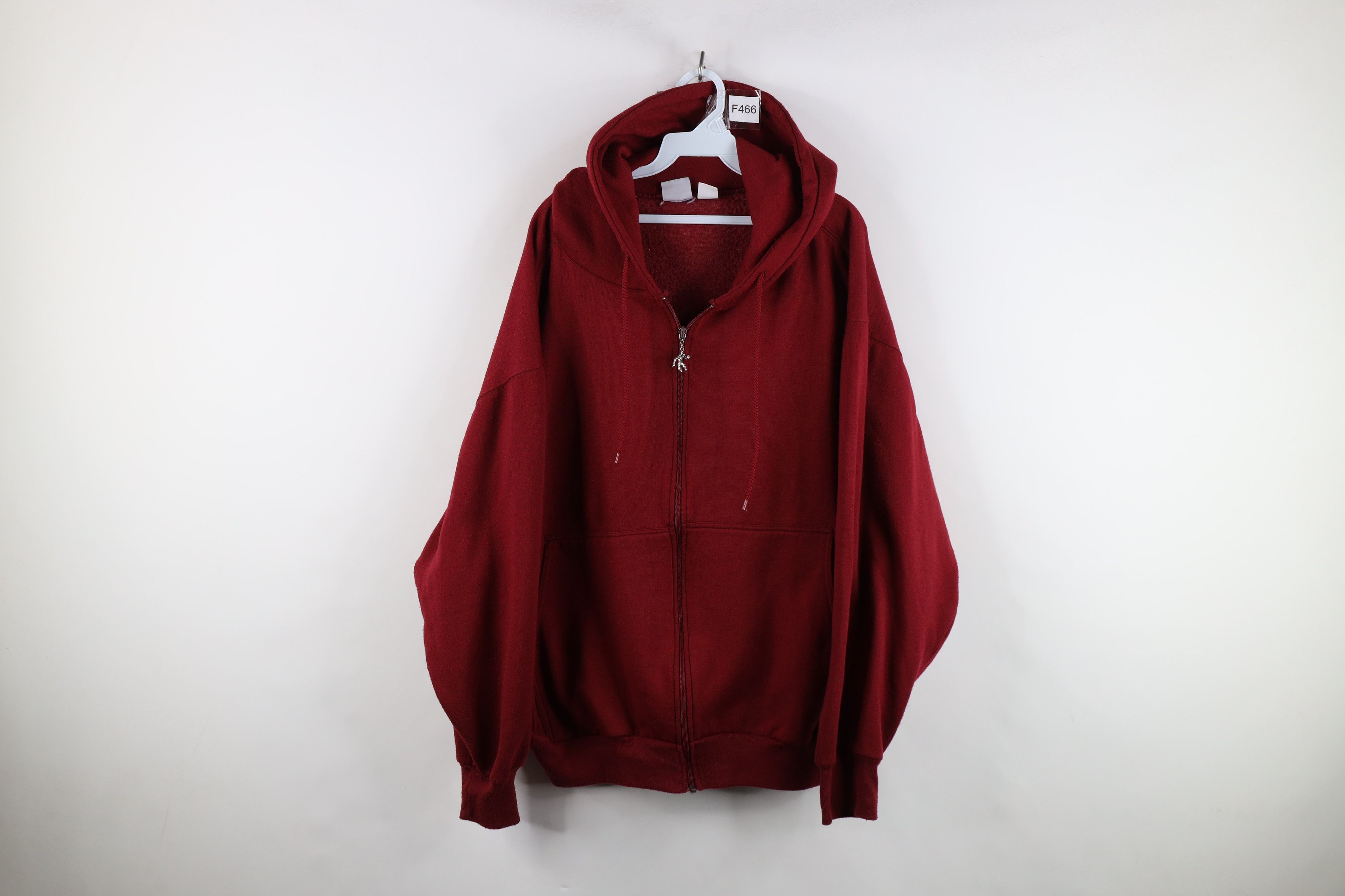 Vintage Vintage 90s Streetwear Blank Full Zip Hoodie Sweatshirt Size US XXL / EU 58 / 5 - 1 Thumbnail