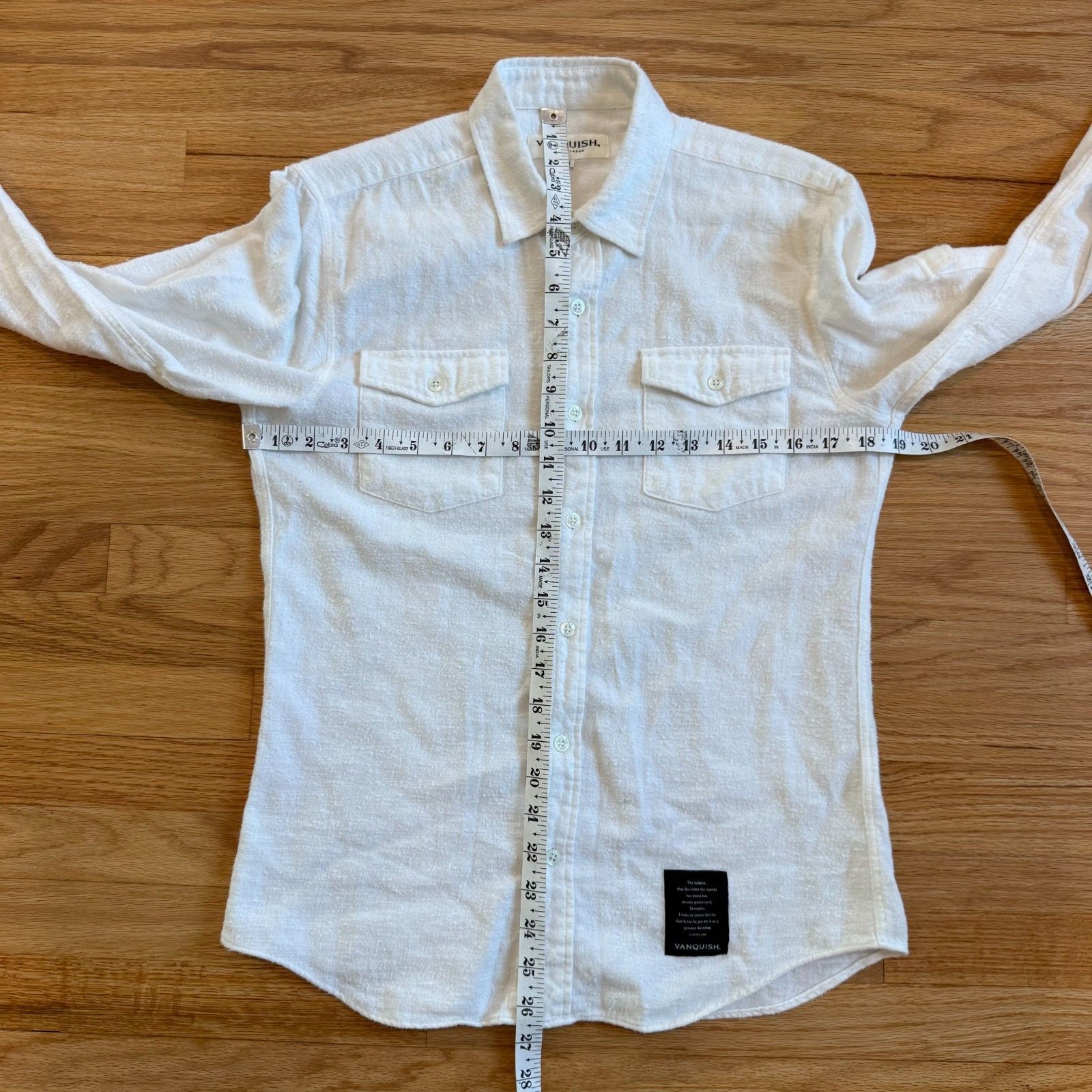 Fragment Design × Vanquish Vanquish Japan White Cotton Slub Button Up Shirt Size US S / EU 44-46 / 1 - 3 Thumbnail