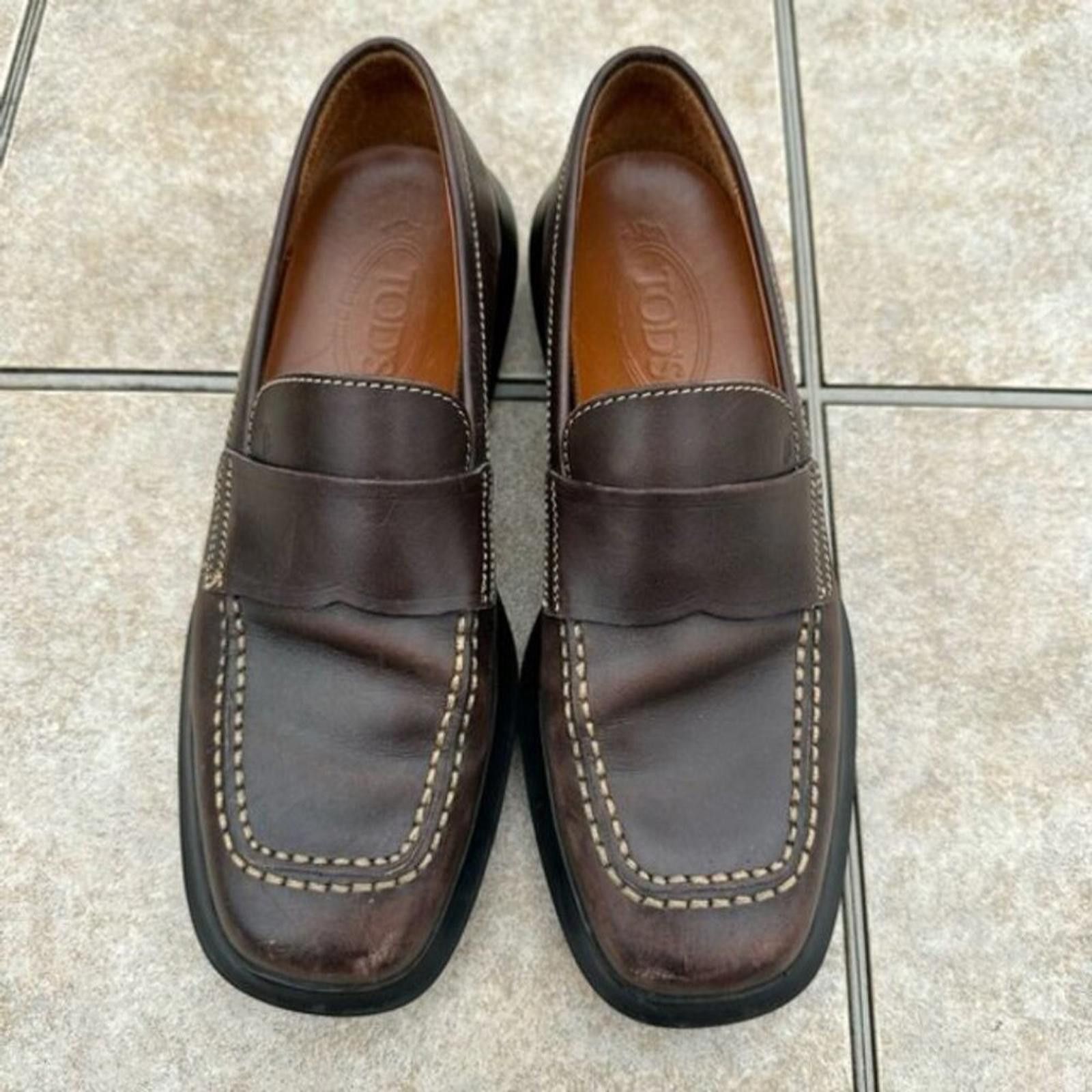 Tod's Tod's Women's Brown Leather Driving Loafers Size US 8 / IT 38 - 1 Thumbnail