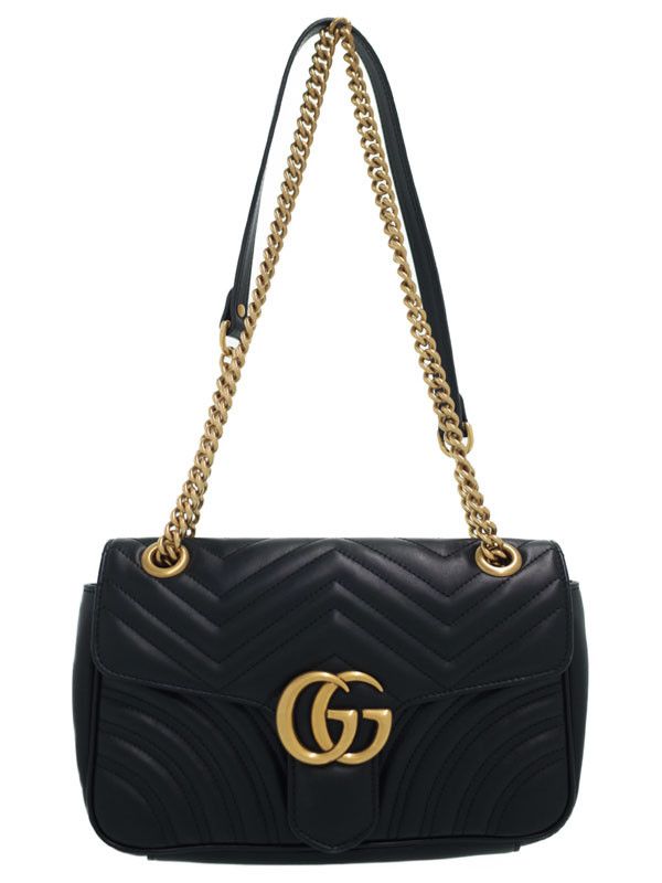 Gucci GG Marmont Small Shoulder Bag Chain Black