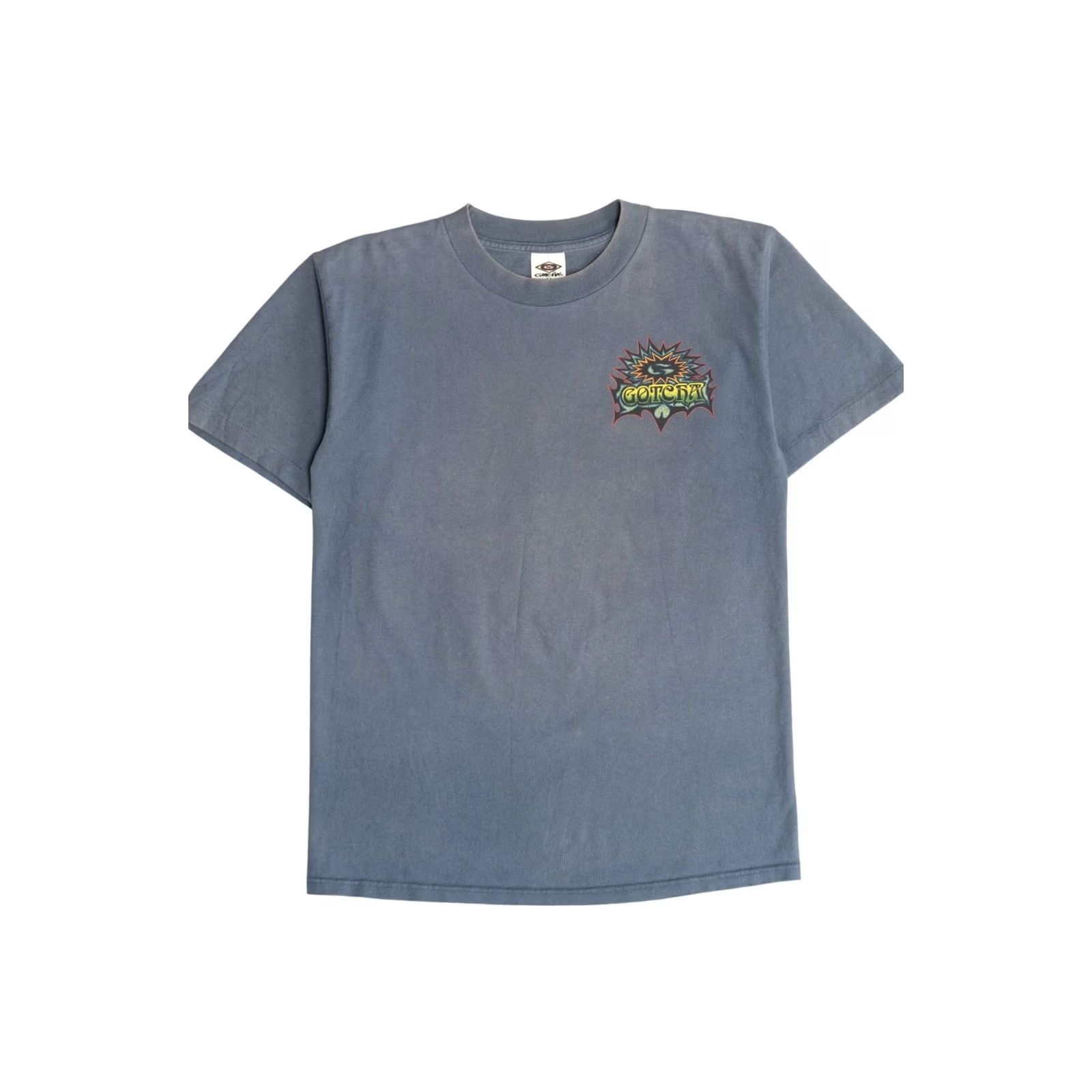 Gotcha VINTAGE Gotcha Surf Logo T-Shirt Unisex Adults Medium Blue 1990s Distressed Sun Faded Short Sleeve Shirt Mens Womens Size US M / EU 48-50 / 2 - 2 Thumbnail