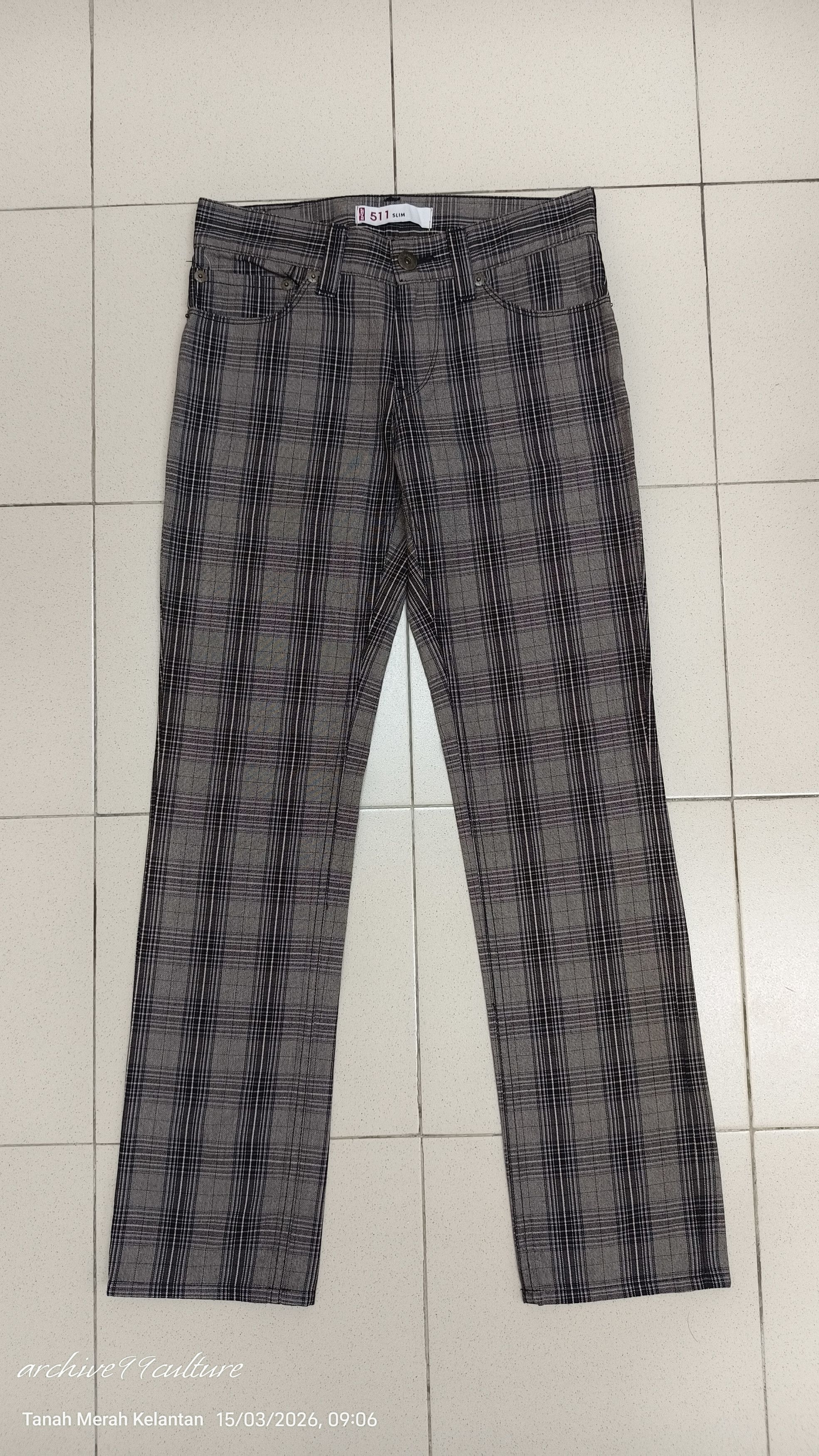Levi's Levi’s Japan 511 Slim Plaid Tartan Checkered Trousers Size US 30 / EU 46 - 1 Thumbnail