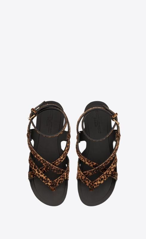 Saint Laurent Paris o1bcso1str1124 Culver Sandals in Leopard Size US 9 / IT 39 - 3 Thumbnail