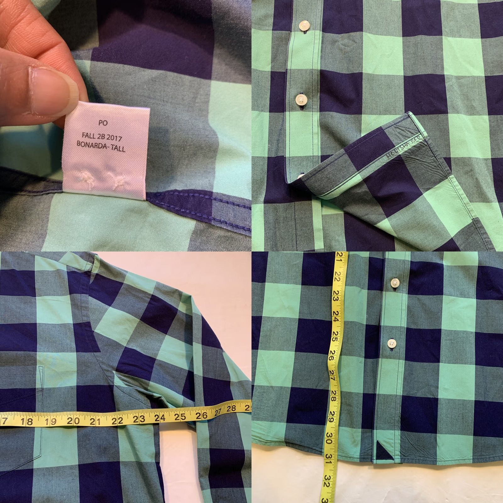 UNTUCKit UNTUCKit Shirt Mens Large Tall Bonarda Button Up Long Sleeve Plaid Cotton Casual Size US L / EU 52-54 / 3 - 8 Thumbnail
