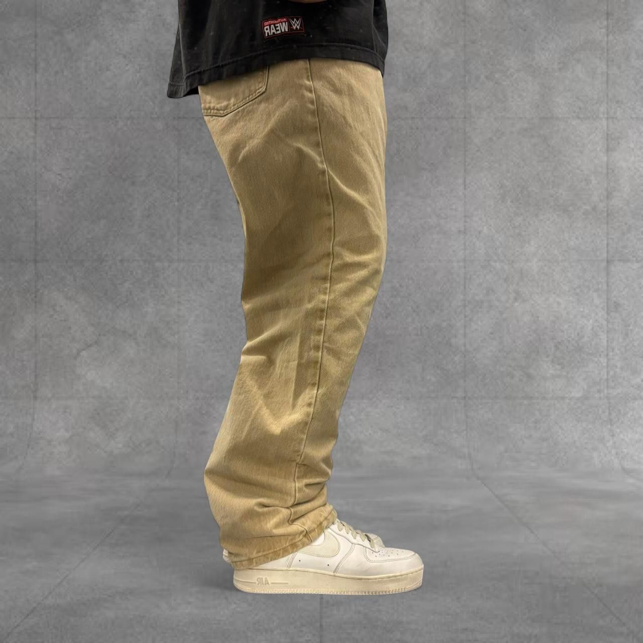 Vintage Crazy Vintage Y2K 2000s Grunge Baggy Khaki Tan Regular Fit Pants! Size US 38 / EU 54 - 2 Thumbnail