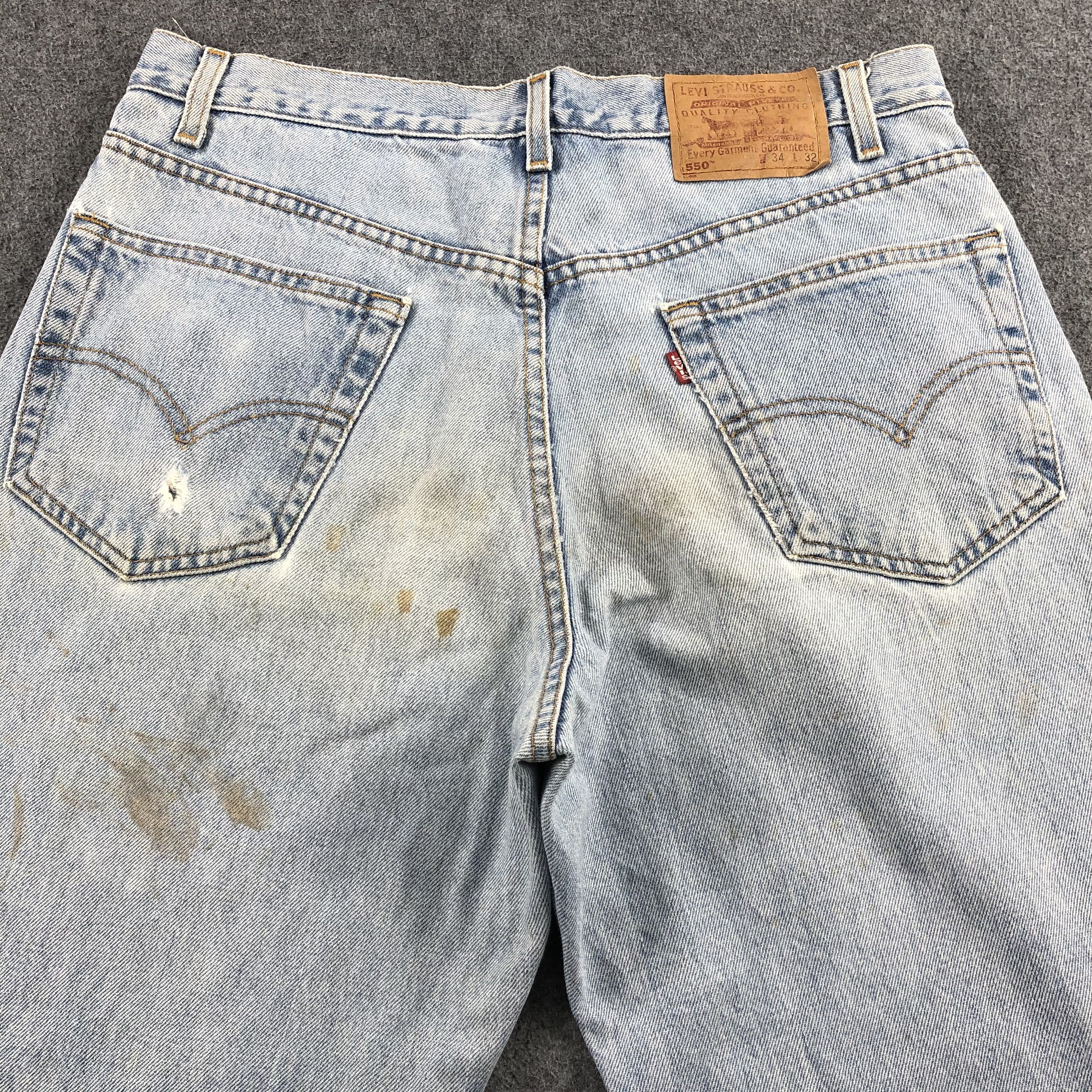 Levi's Vintage 90s Light Wash Levis 550 Jeans-J1993 Size US 34 / EU 50 - 4 Thumbnail