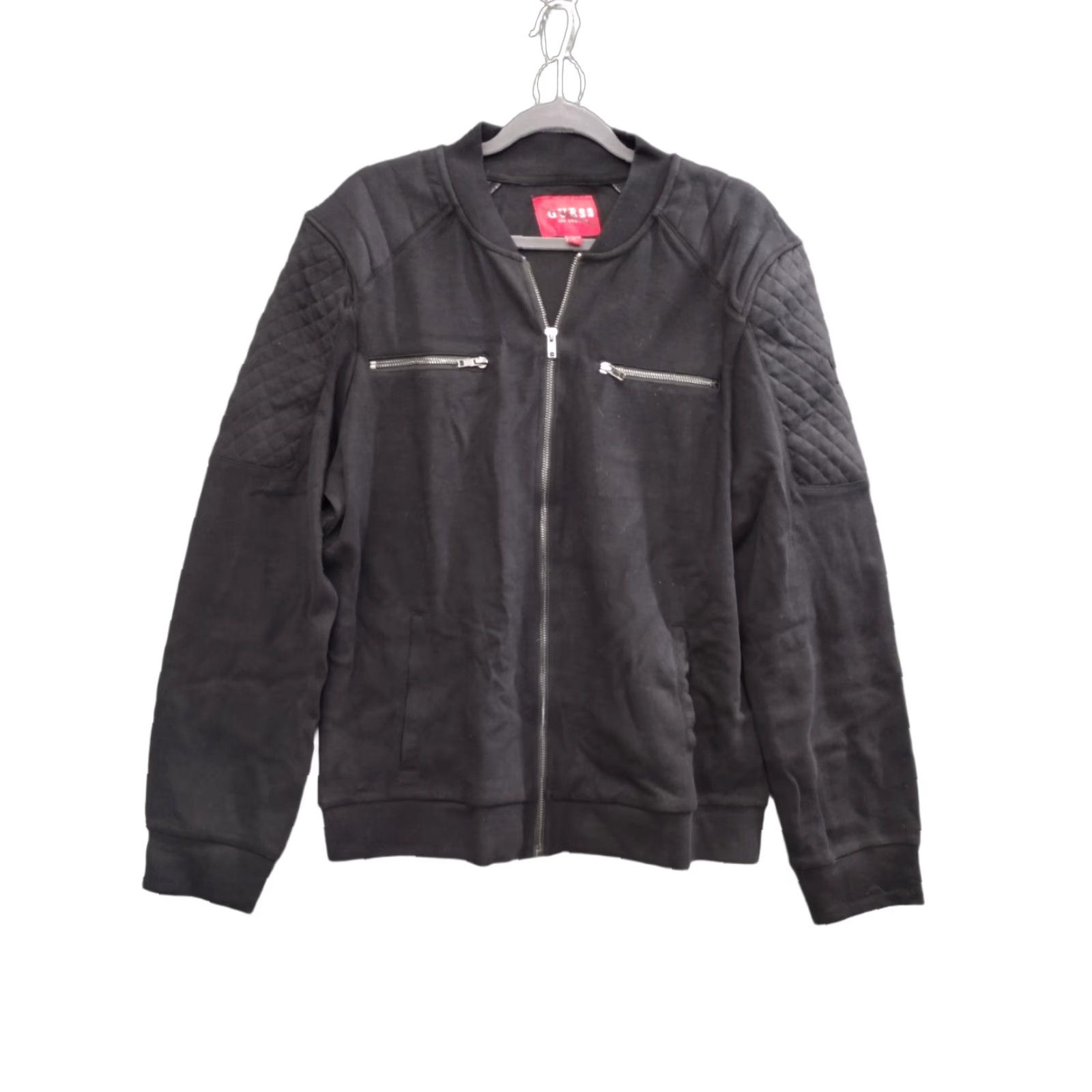 Guess GUESS Jacket Men Moto Zipper Pockets Black L Regular Size US L / EU 52-54 / 3 - 1 Thumbnail