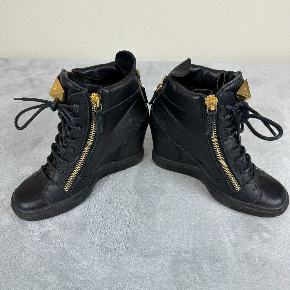 Wedge Sneakers Giuseppe Zanotti Black Sneakers Womens Black